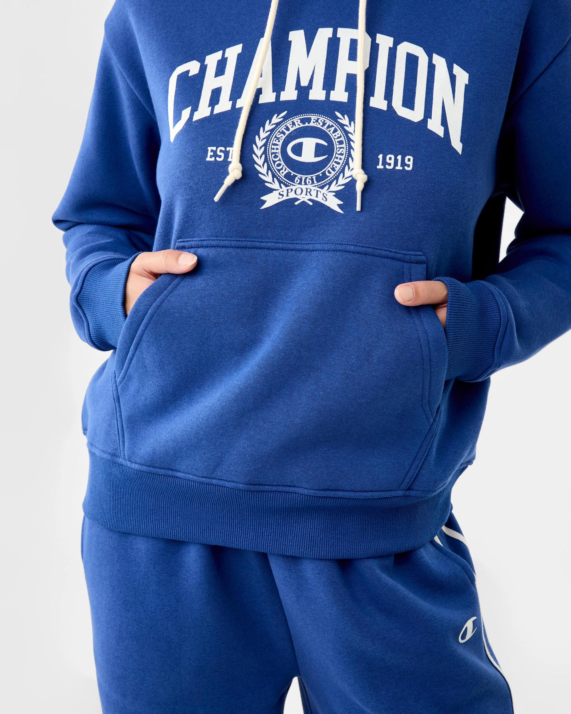 8 Champion Varsity Womens Hoodie Cobalt Blu, 8 of 9