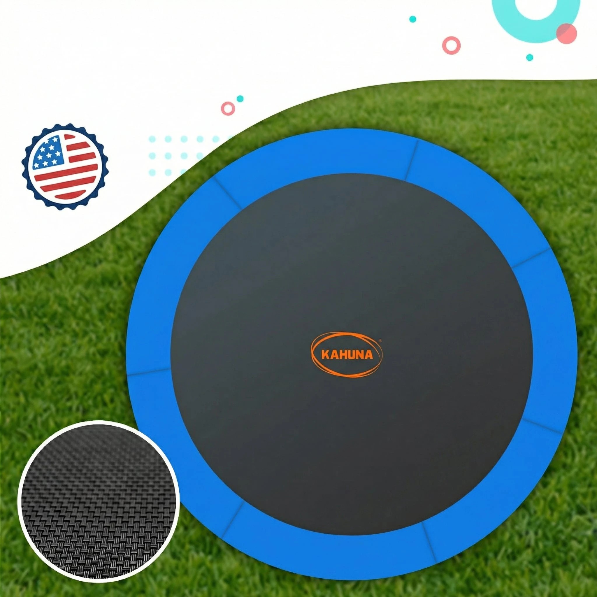 2 Kahuna Blizzard 10 ft Trampoline with Net - Blue, 2 of 8