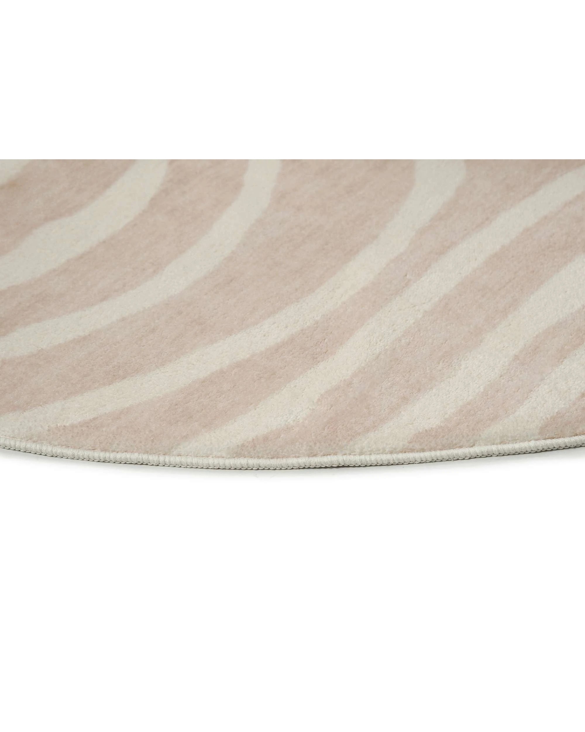 3 Loopsie Glis Lines Washable Round Rug-240cm x 240cm - Beige, 3 of 5