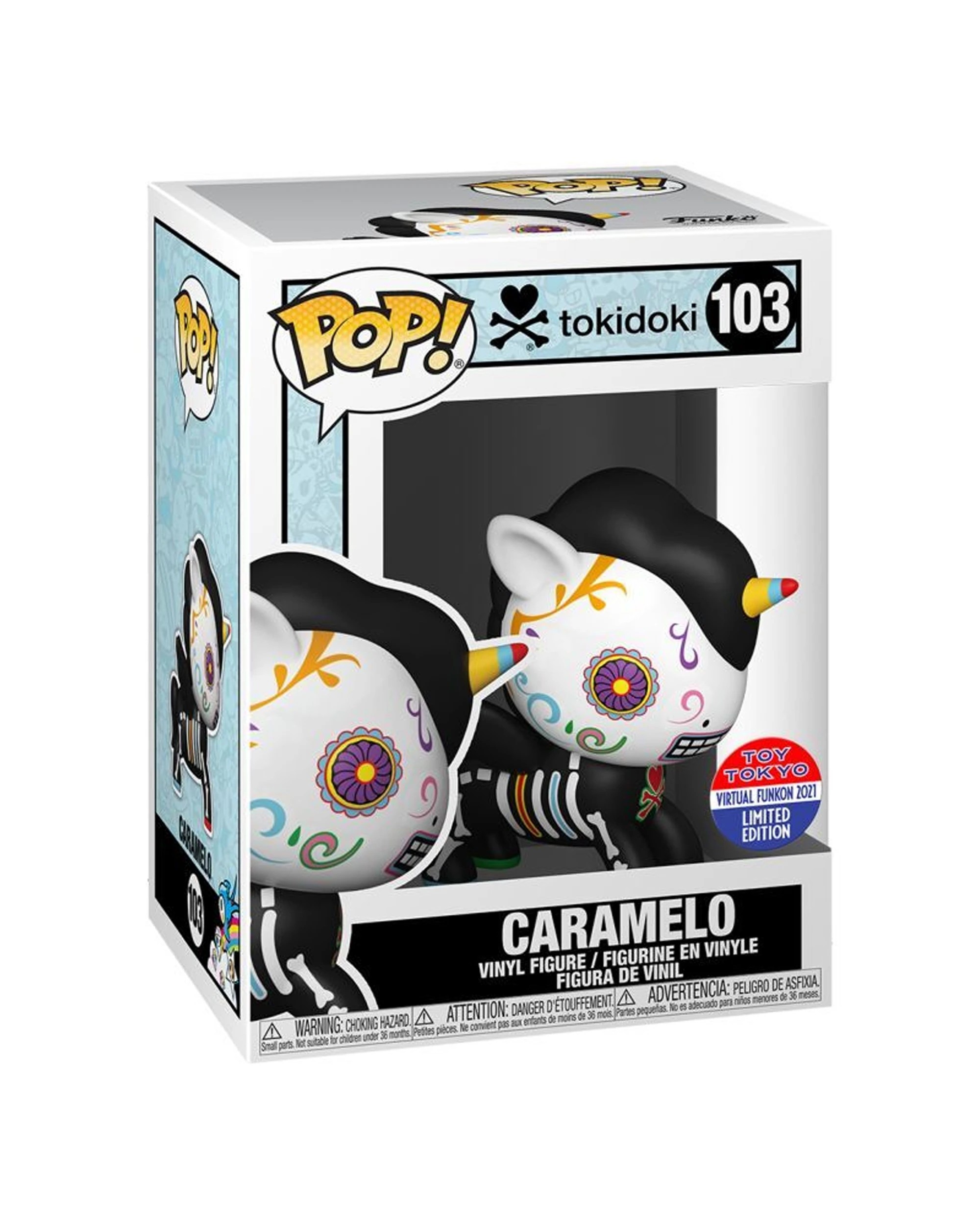 2 Pop Vinyl Figurine Tokidoki - Caramelo SDCC 2021 RS FunKon 10cm Collectible - Multi, 2 of 3