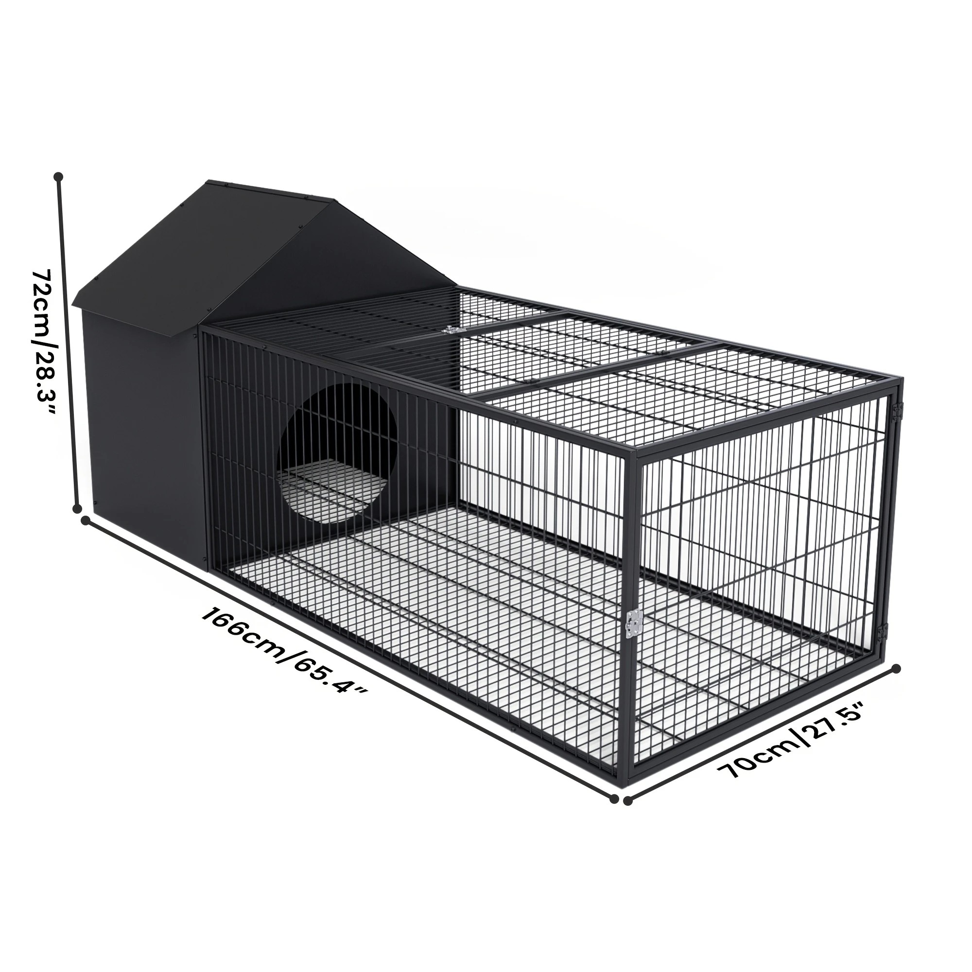 9 Advwin Rabbit Hutch 166x70cm Bunny Cage Guinea Pig Cage Pet Cage, 9 of 9