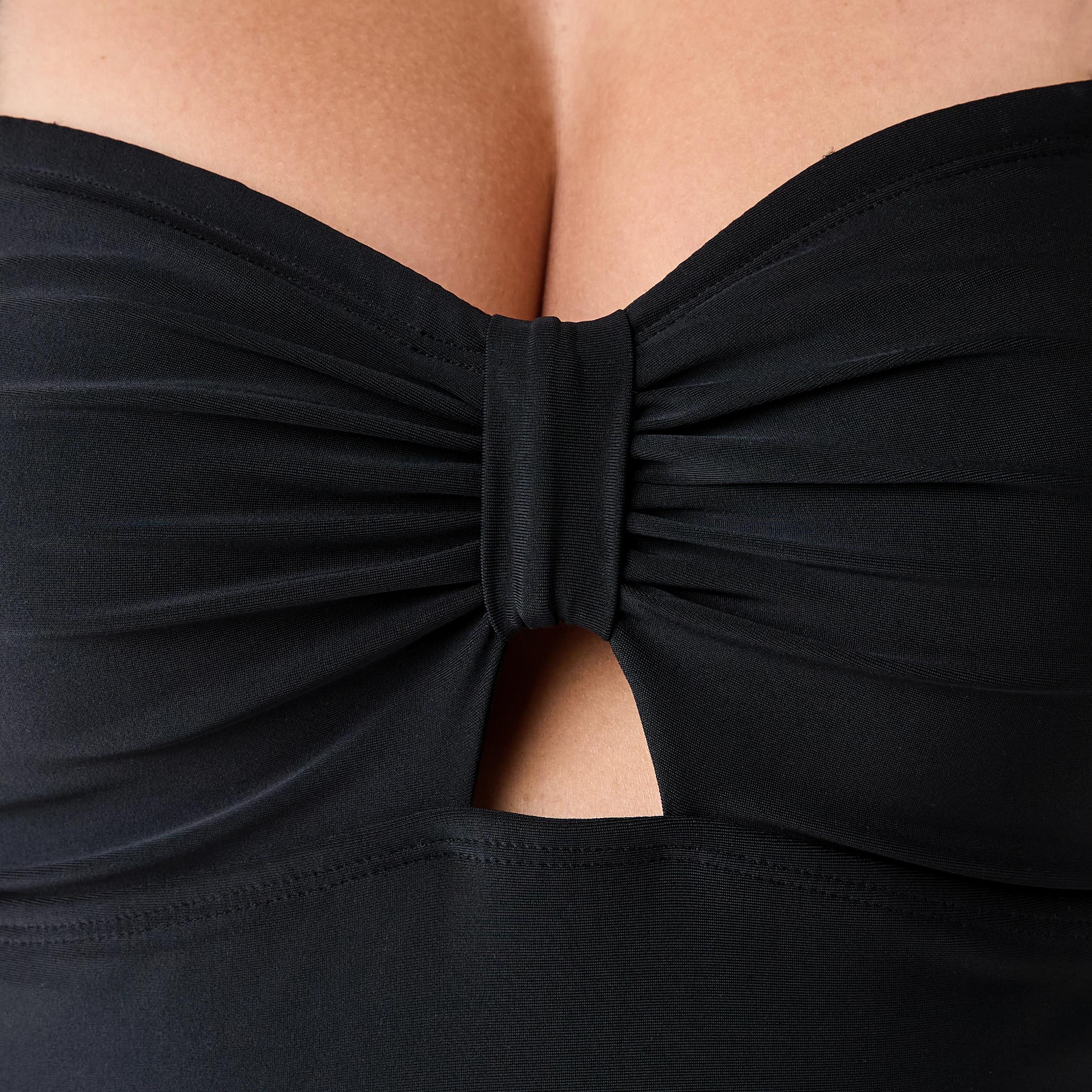 7 Knot Front One Piece Swimsuit BLACK, 7 of 8