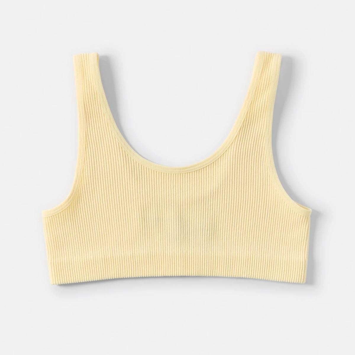 3 2 Pack Rib Seamfree Crop Top PINK, YELLOW, 3 of 3