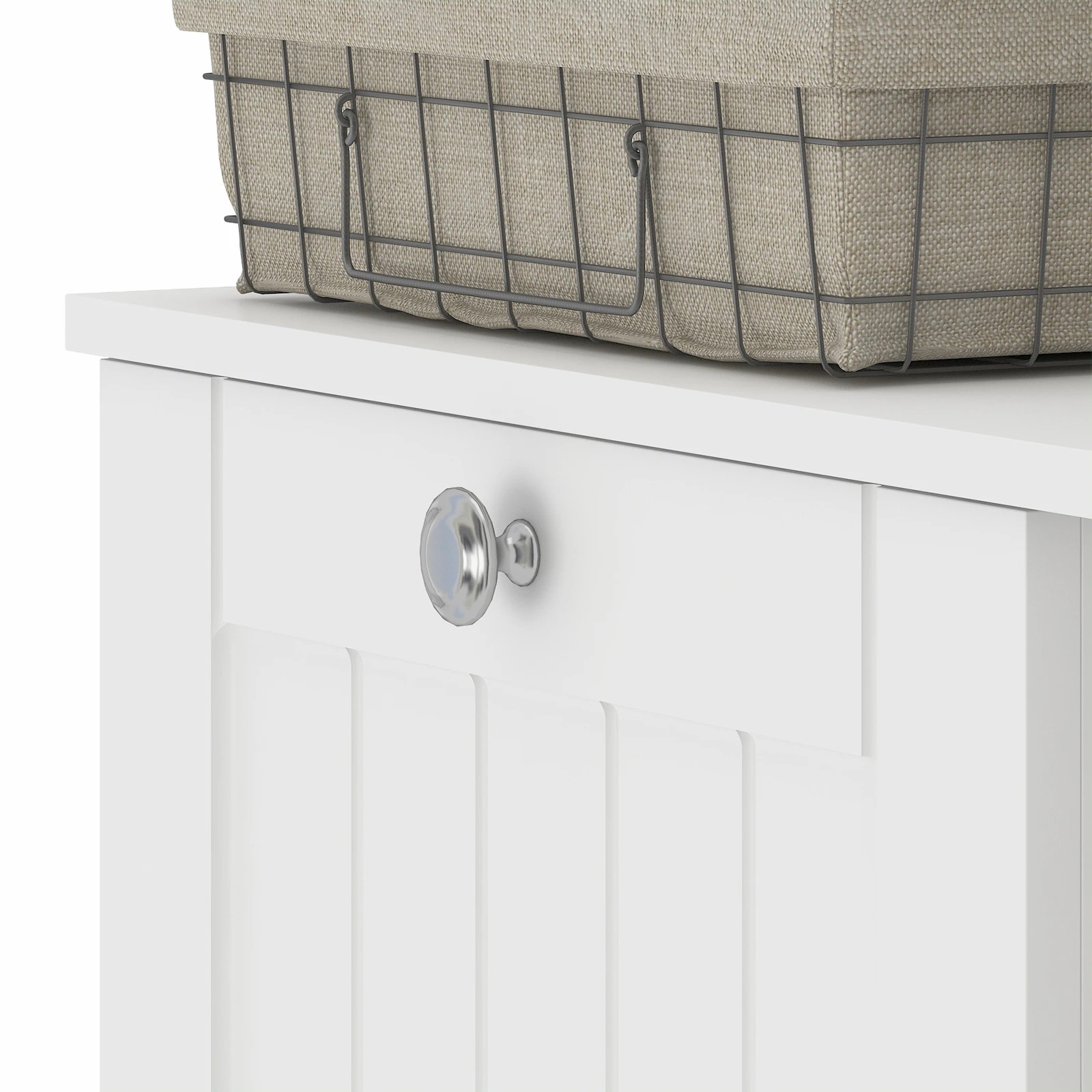 5 Advwin Tilt-Out Laundry Hamper Cabinet w/ Removable Laundry Basket & Shelf Bathroom Storage Cabinet, 5 of 7