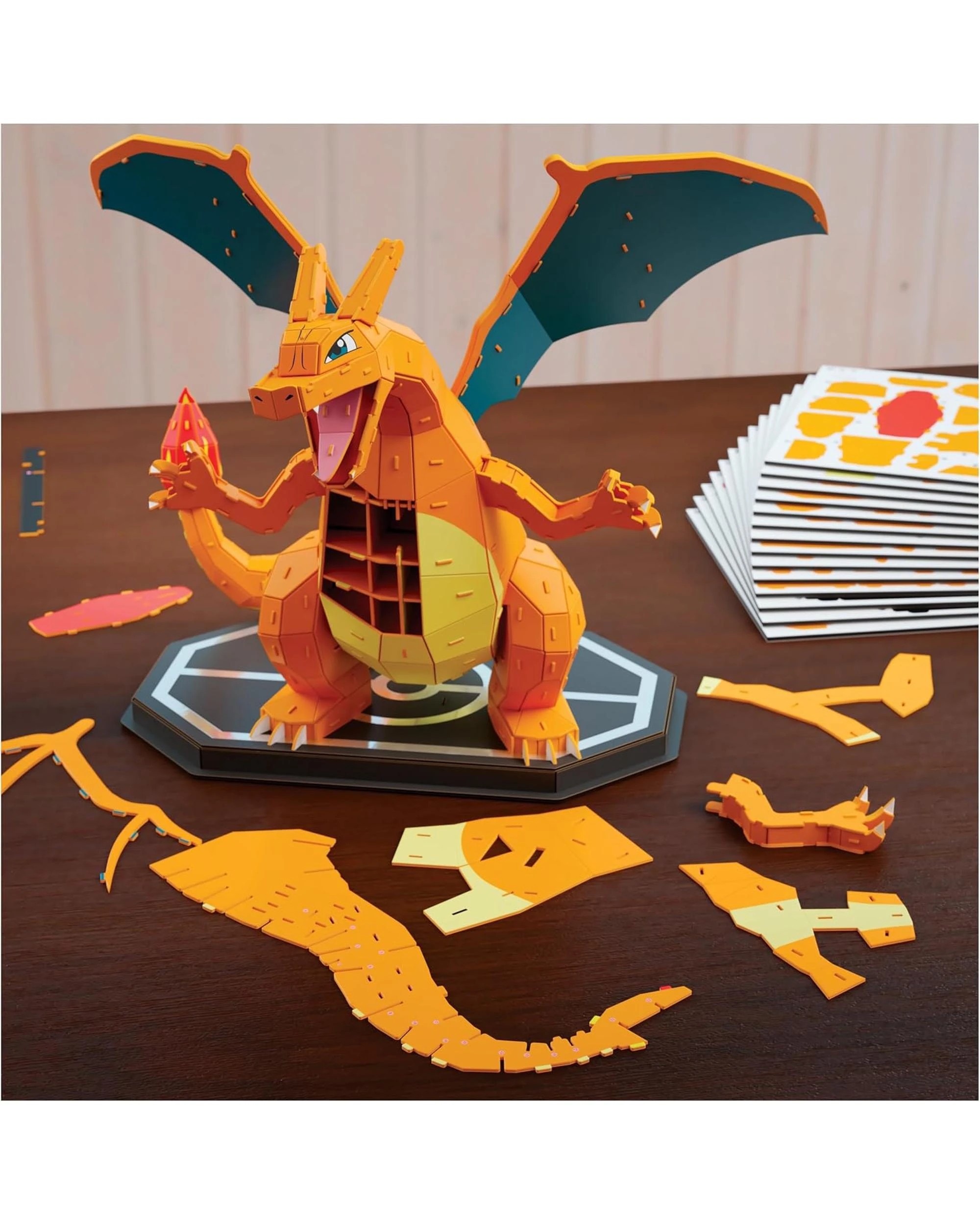 6 4D Build Pokemon Charizard Model Kit, 6 of 9