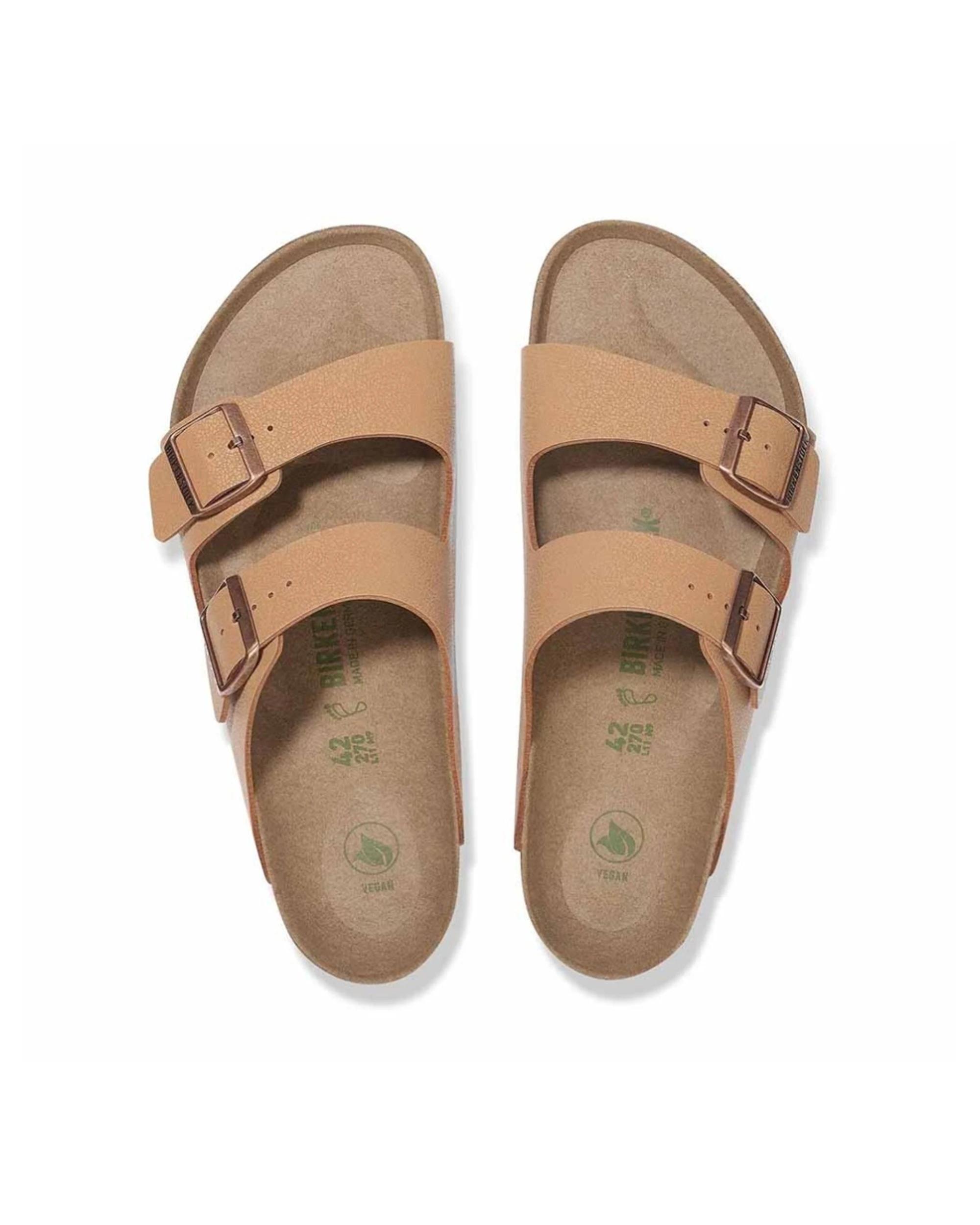 3 Birkenstock Arizona BirkiBuc Vegan Sandals Regular Width PECAN, 3 of 6