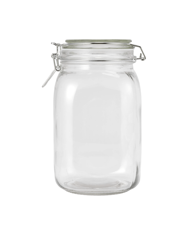 1.5L Clip Lid Glass Cani