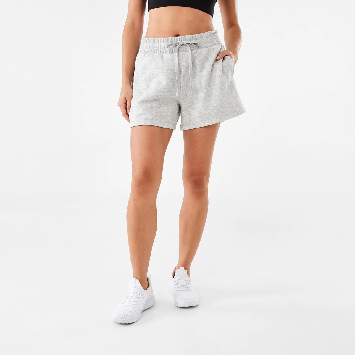 6 Active Womens Fleece Shorts Grey Marle, 6 of 6