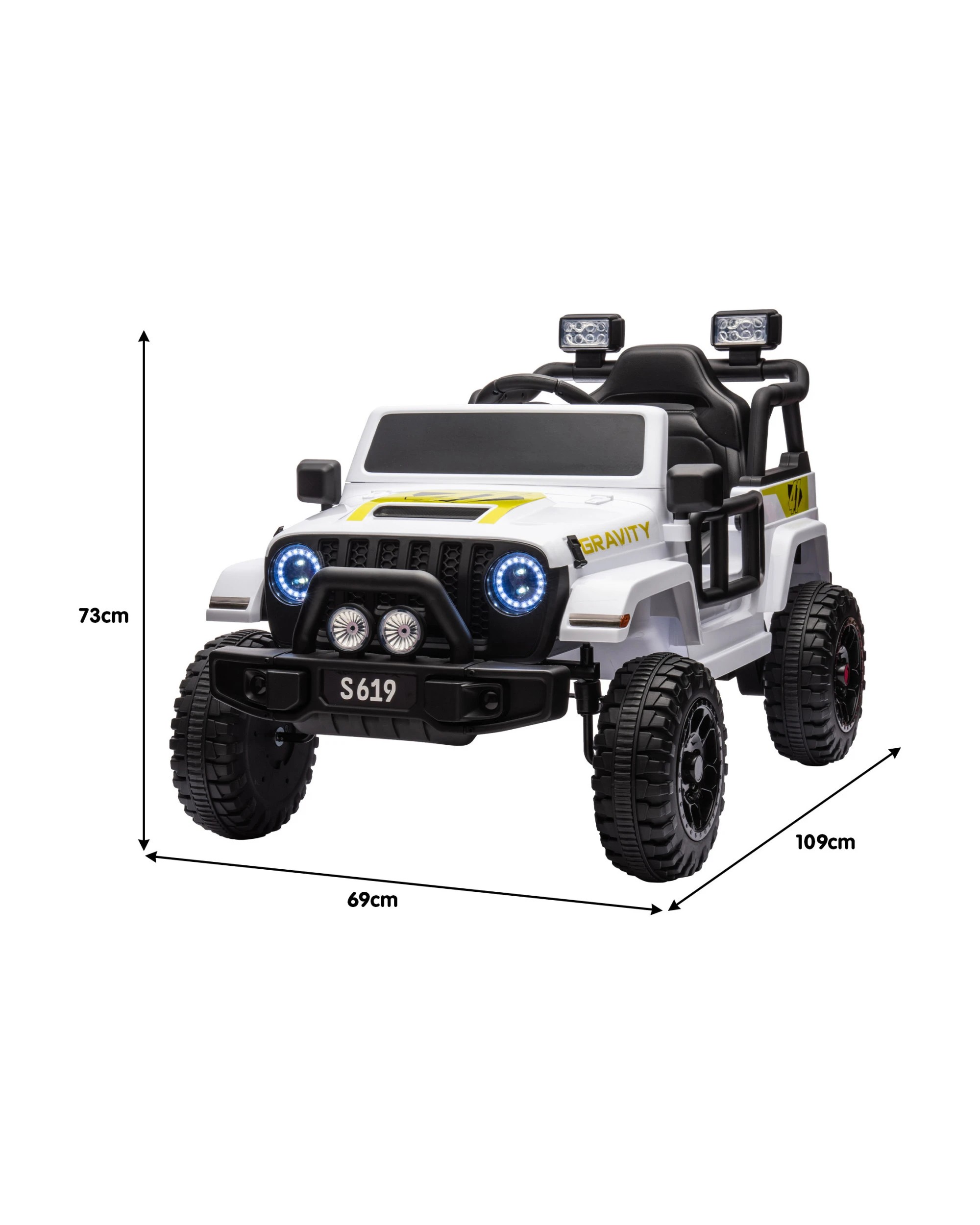 10 Kahuna S619 Gravity Kids Electric Ride On Car - White, 10 of 10