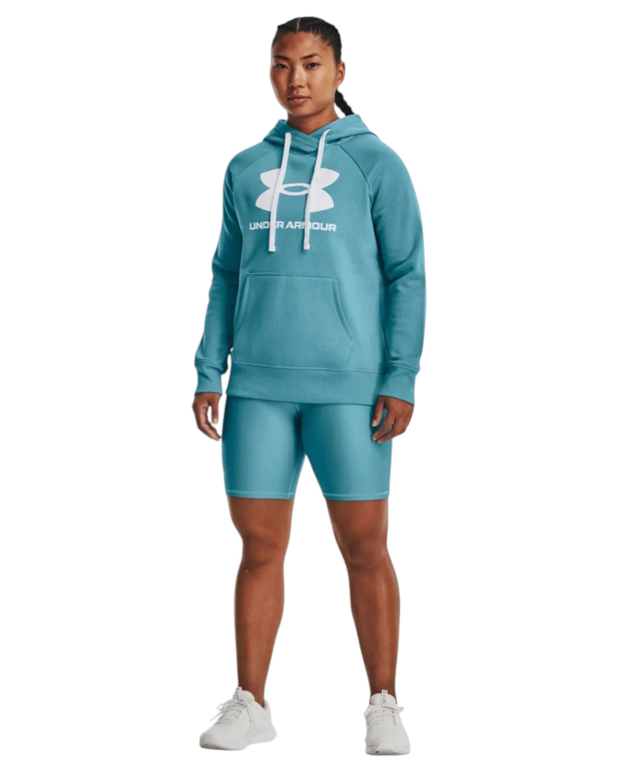 5 Under Armour Womens Rival Fleece Logo Glacier Blue Hoodie BLUE, 5 of 5