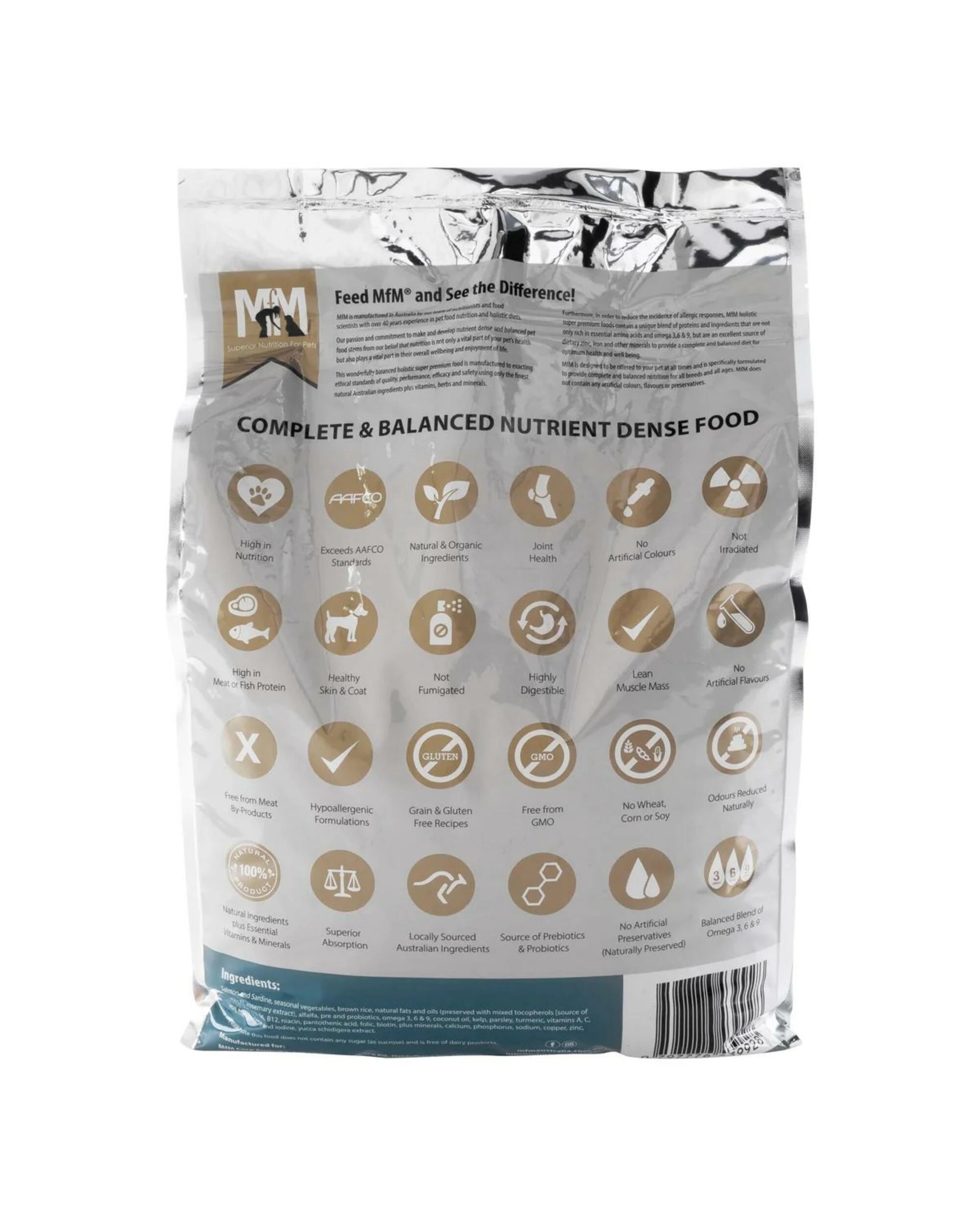 2 MFM Larger Size Kibble Gluten Free Salmon & Sardine Dog Food 9kg, 2 of 2