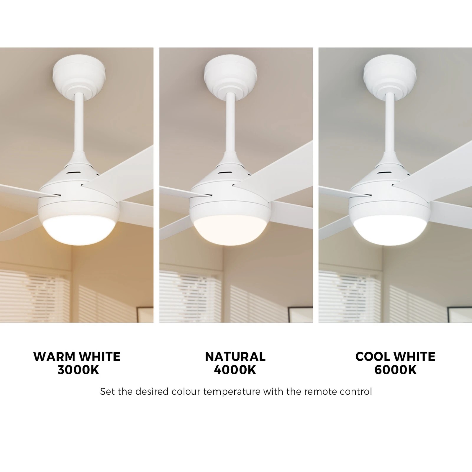 6 Vevare 52" Ceiling Fan AC Motor with LED Light & Remote Control, 6 of 10