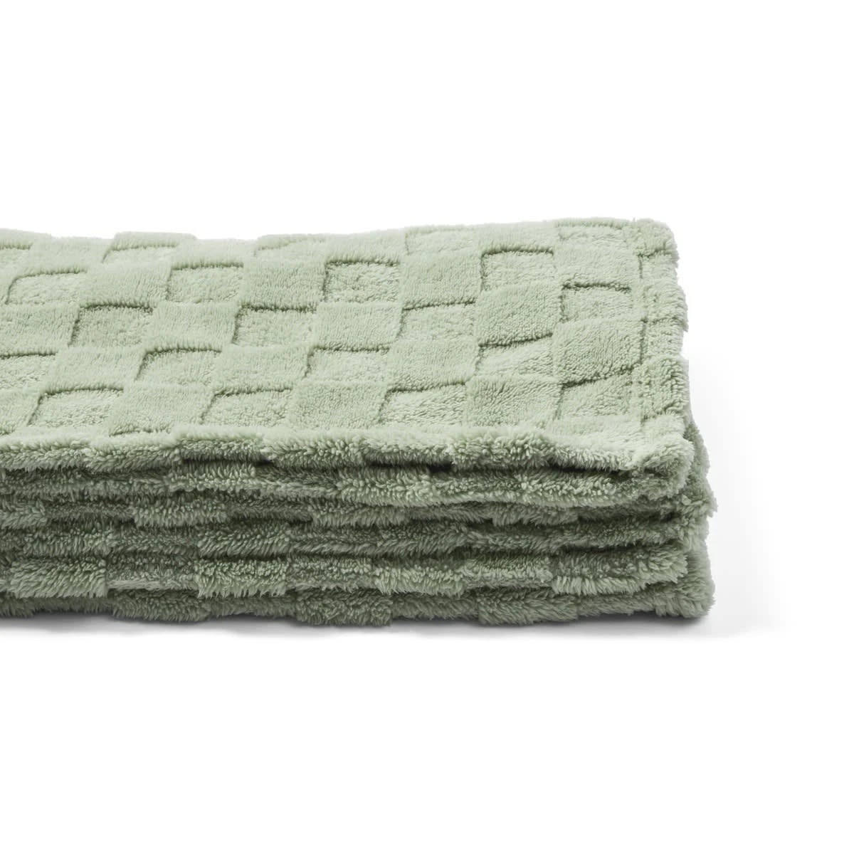 6 Soft Check Throw - Seagrass, 6 of 6