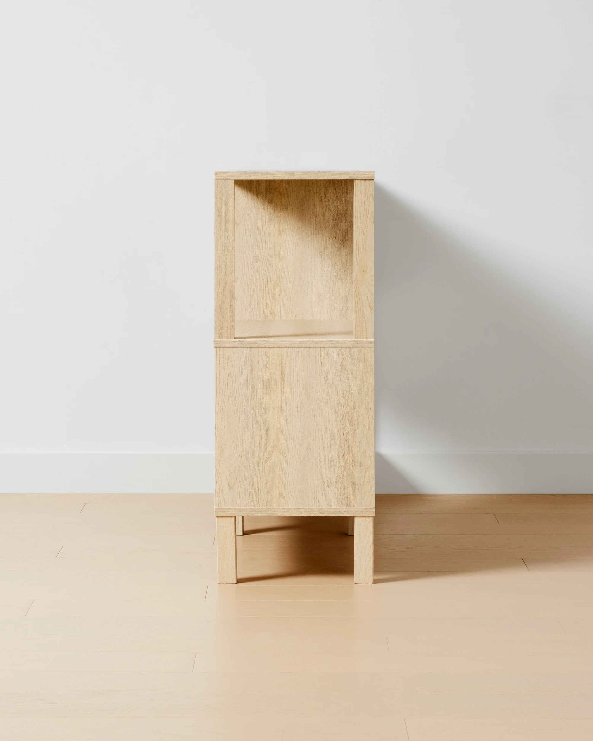 3 Sadie Wide Bookshelf with Doors - Light Oak, 3 of 7