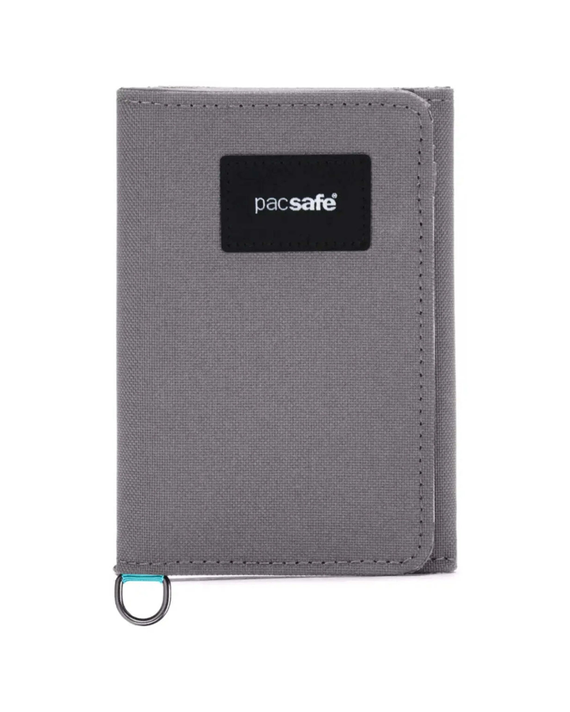 3 Pacsafe RFIDsafe Trifold Wallet RFID Blocking Recycled Slim Profile Stone - Red, 3 of 8