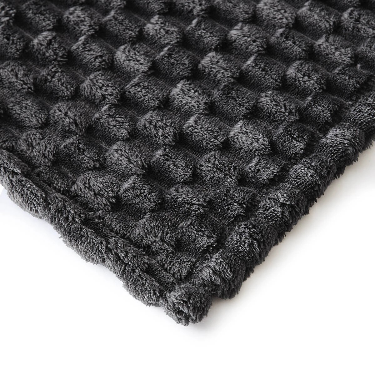 5 Soft Jacquard Blanket - Double/Queen Bed, Charcoal, 5 of 6