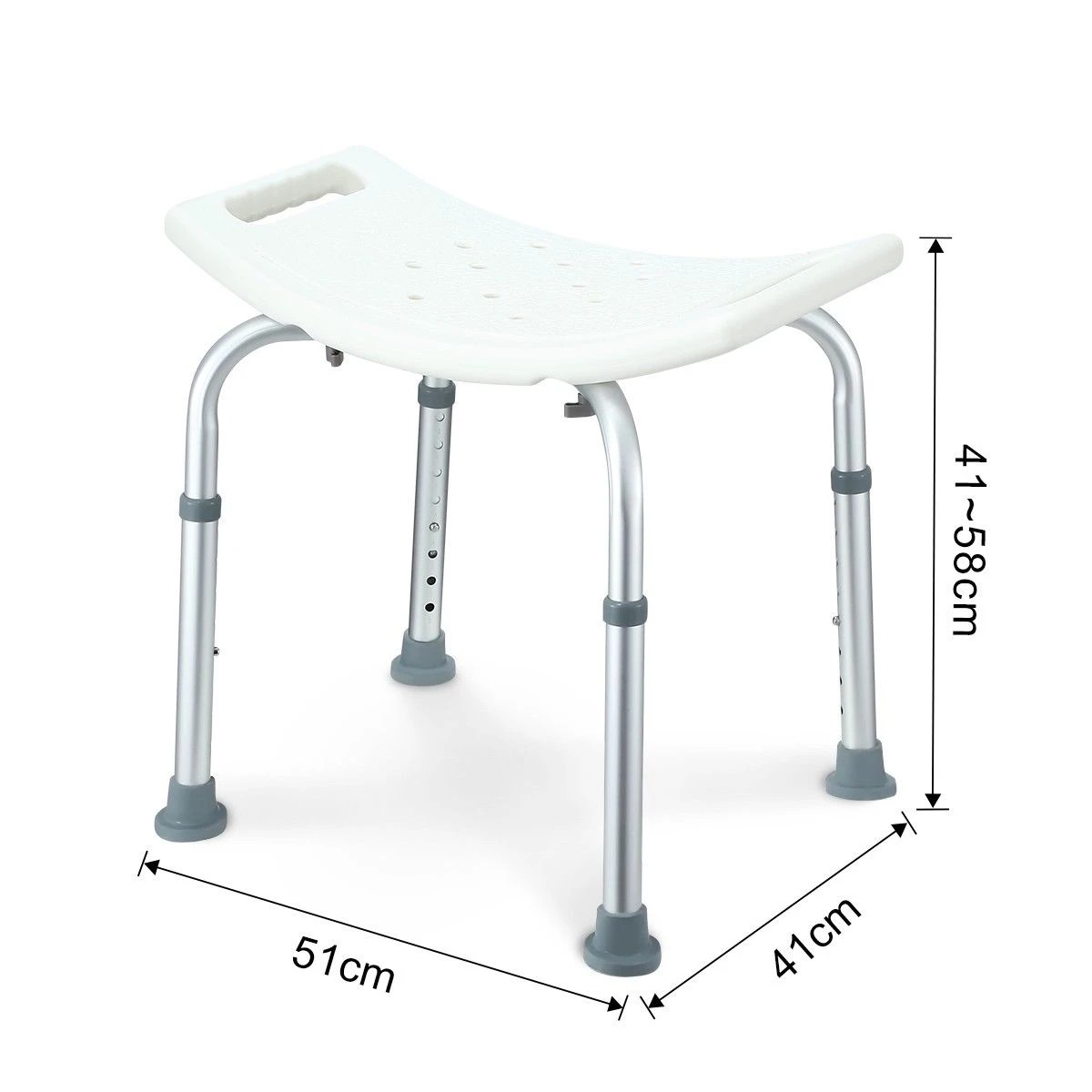 2 Ausway Adjustable Shower Chair Bath Tub Seat Bench, 2 of 6
