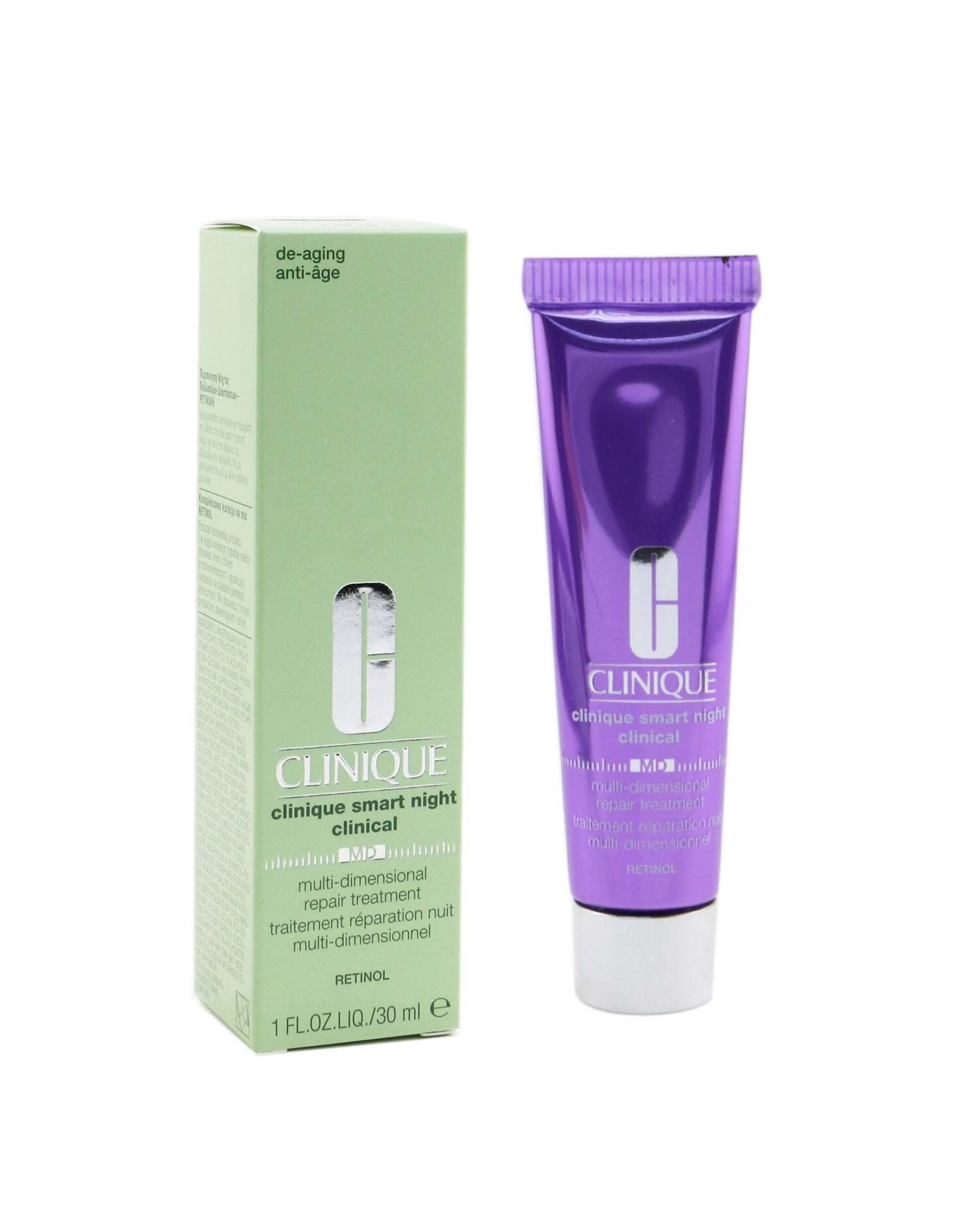 2 Clinique Clinique Smart Night Clinical MD Multi-Dimensional Repair Treatment Retinol 30ml/1oz, 2 of 3