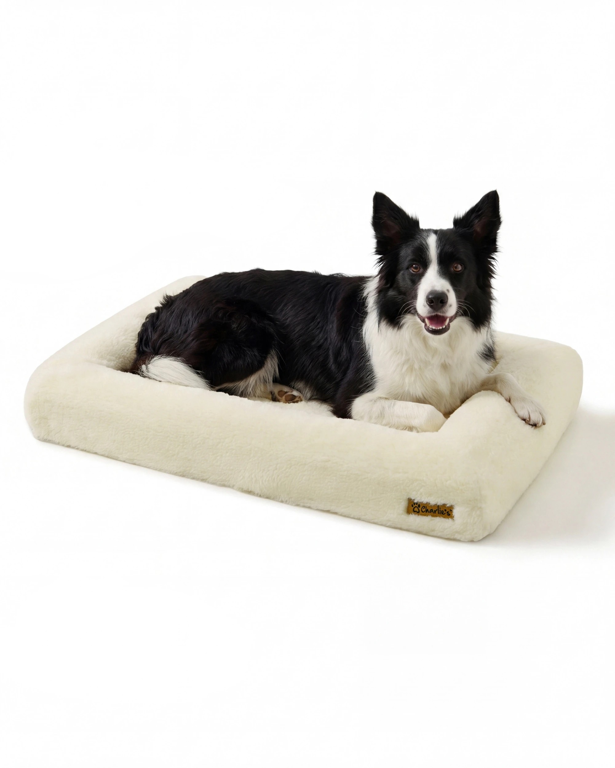 1 Charlie's Dolly Australian Wool Orthopedic Dog Bed 100x65cm Medium - Natural, 1 of 10