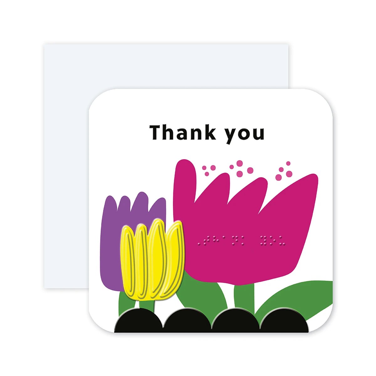 1 Hallmark Braille Greeting Card - Thank You, 1 of 3