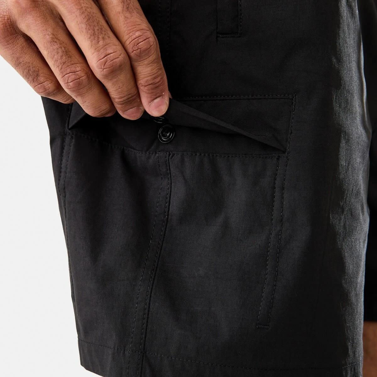 6 Active Mens Everyday Sports Shorts BLACK, 6 of 7