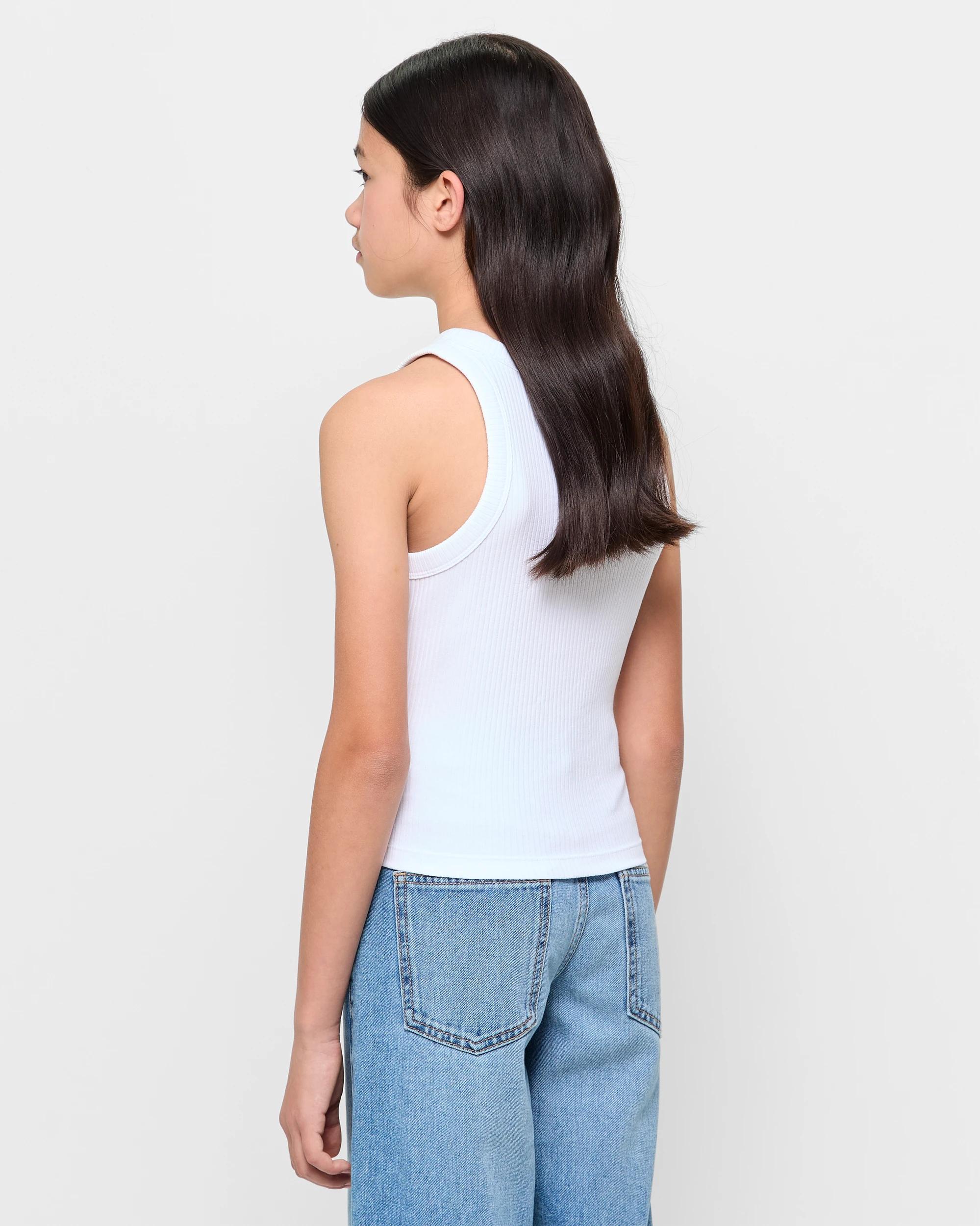 2 Target Australian Cotton Racer Back Rib Tank WHITE, 2 of 5