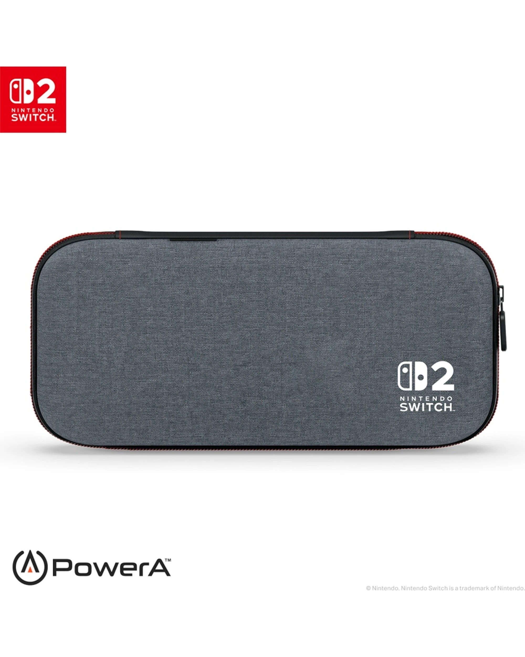 2 PowerA Nintendo Switch 2 On-The-Go Slim Structured Protection Case With Built-In Stand - Grey, 2 of 7