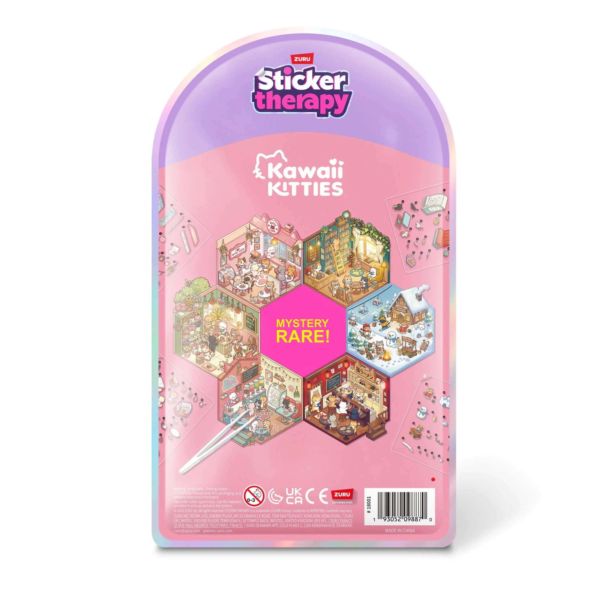10 Zuru Sticker Therapy: Kawaii Kitties Set - Assorted, 10 of 10