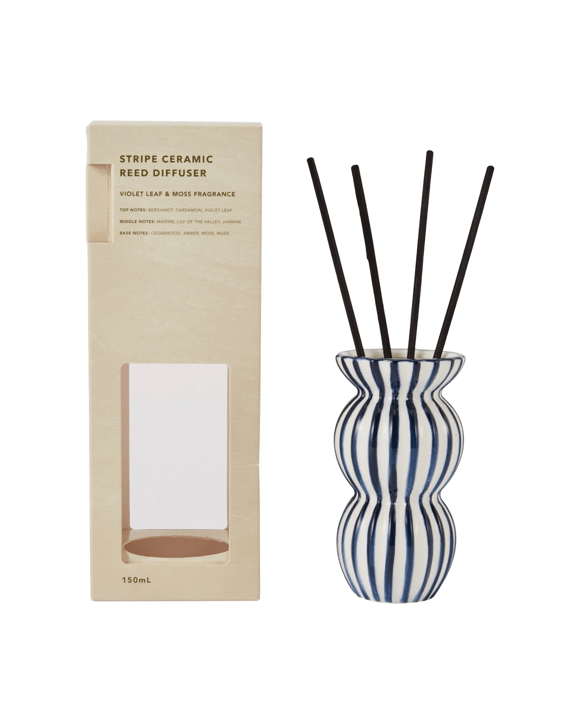 Stripe Ceramic Reed Diffuser 150ml