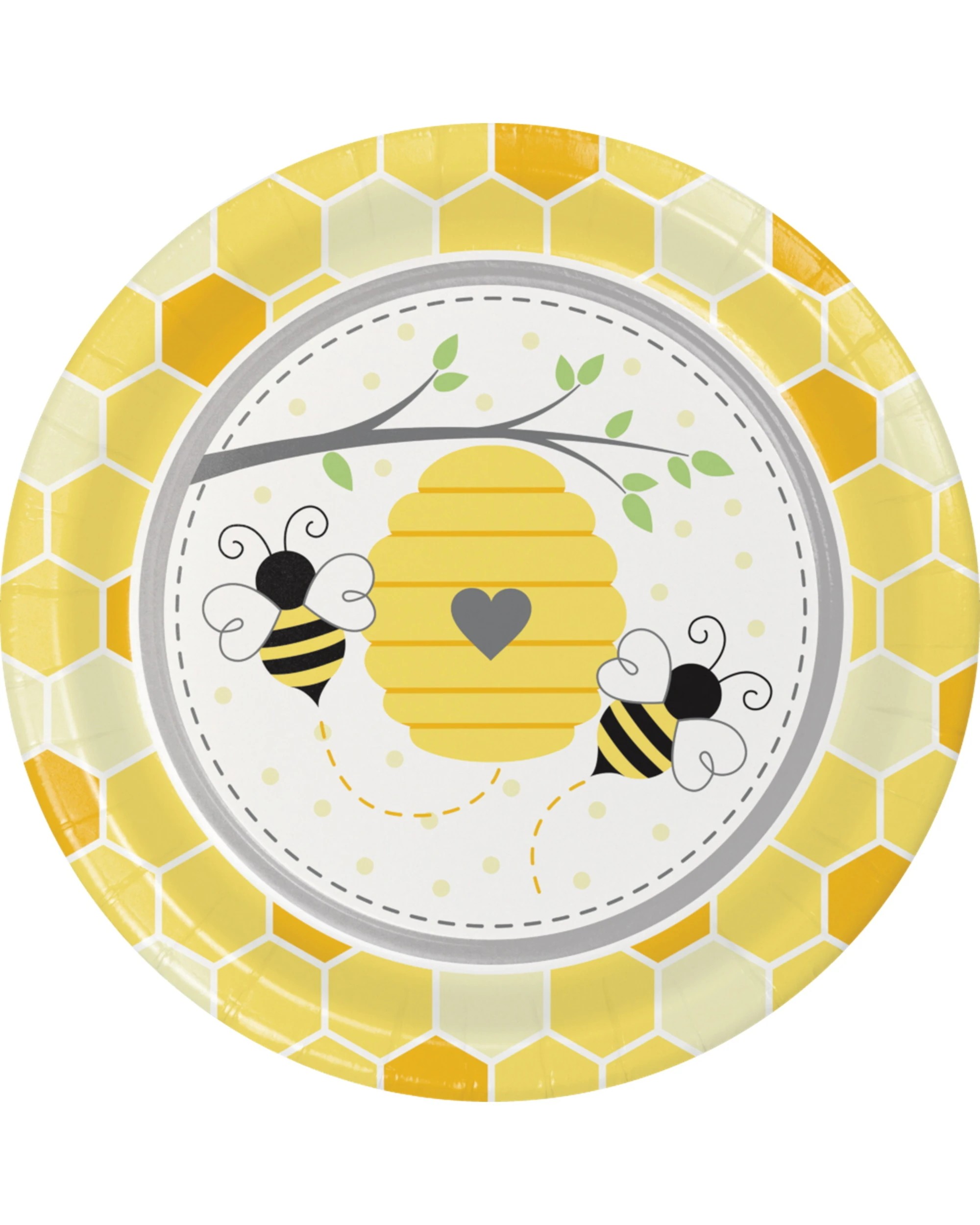 1 Creative Converting Bumblebee Large Paper Plates Pack of 8, 1 of 1