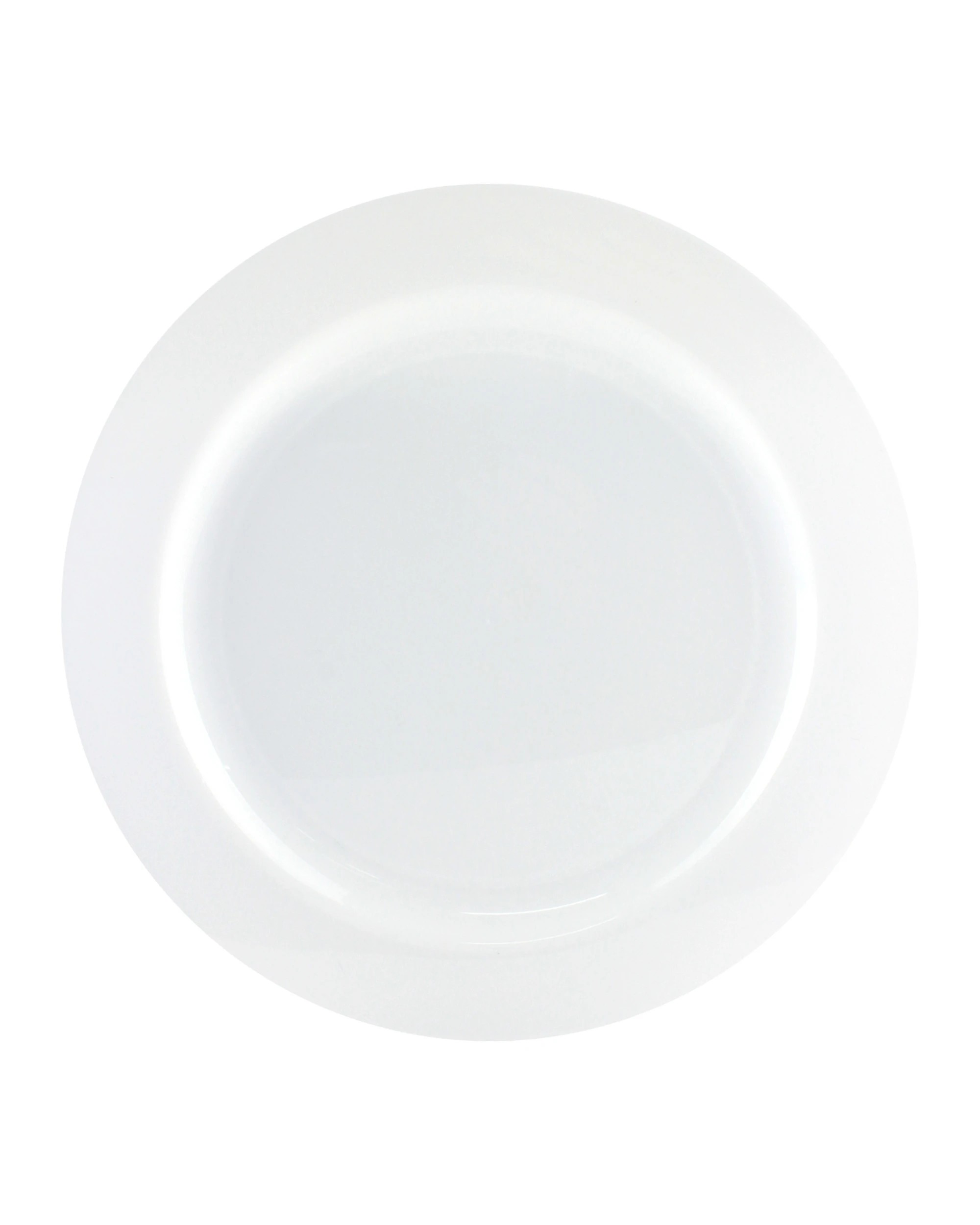 1 Partyware White 18cm Plastic Reusable Plates Pack of 12 - White, 1 of 2