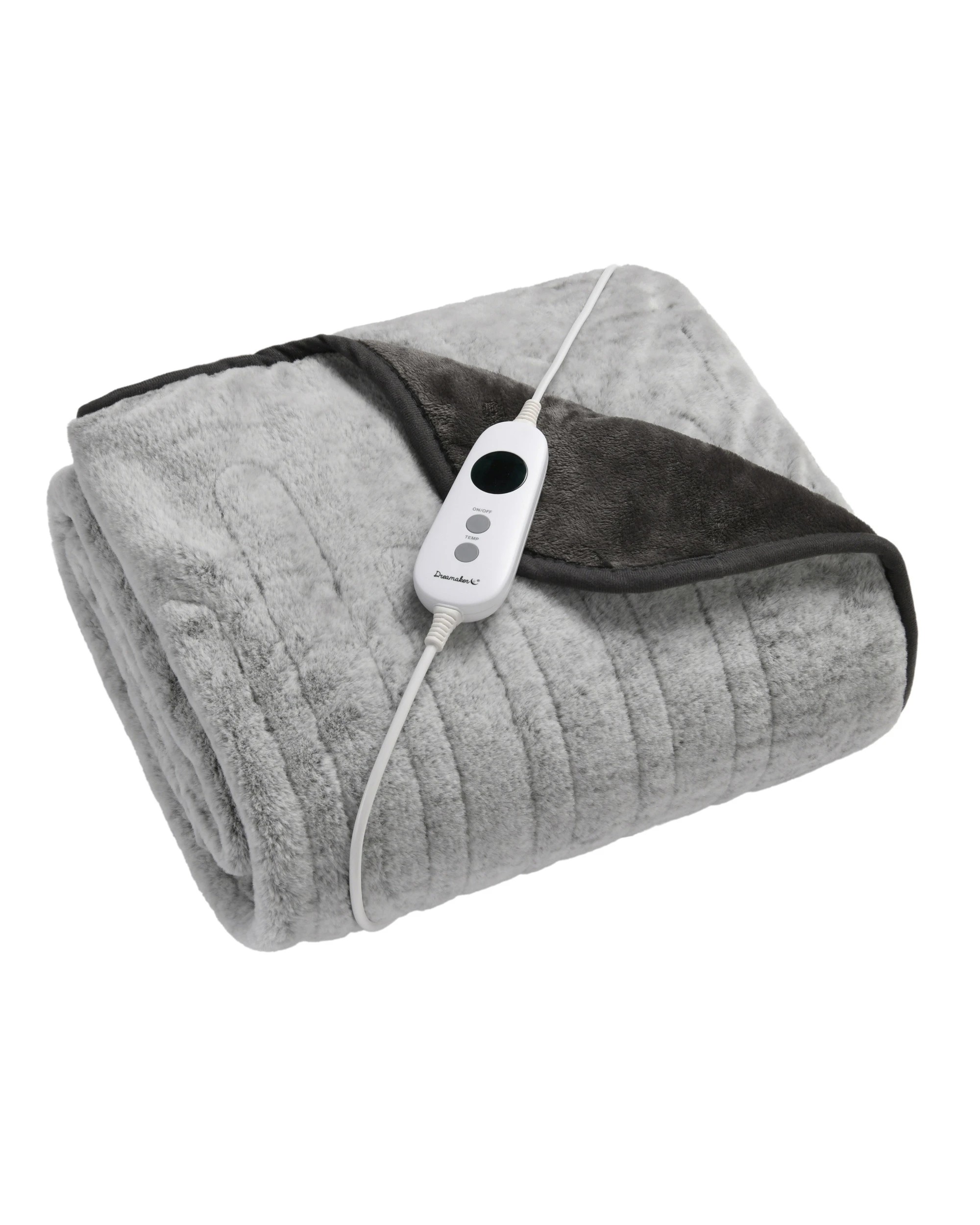 2 Dreamaker Faux Mink Heated Throw 160x120cm - Silver, 2 of 7