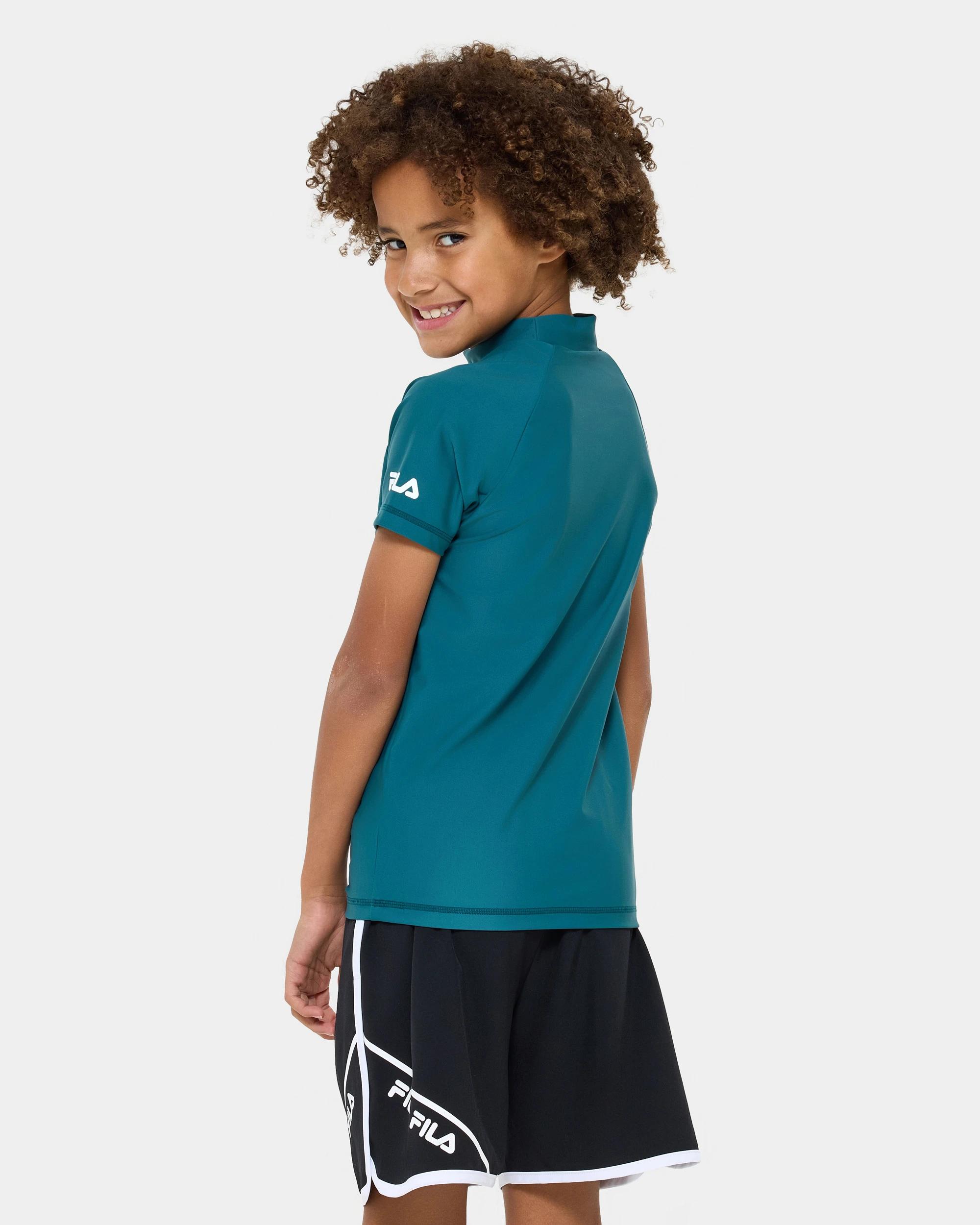 3 Adam Short Sleeve Rash Vest - Fila GREEN, 3 of 6