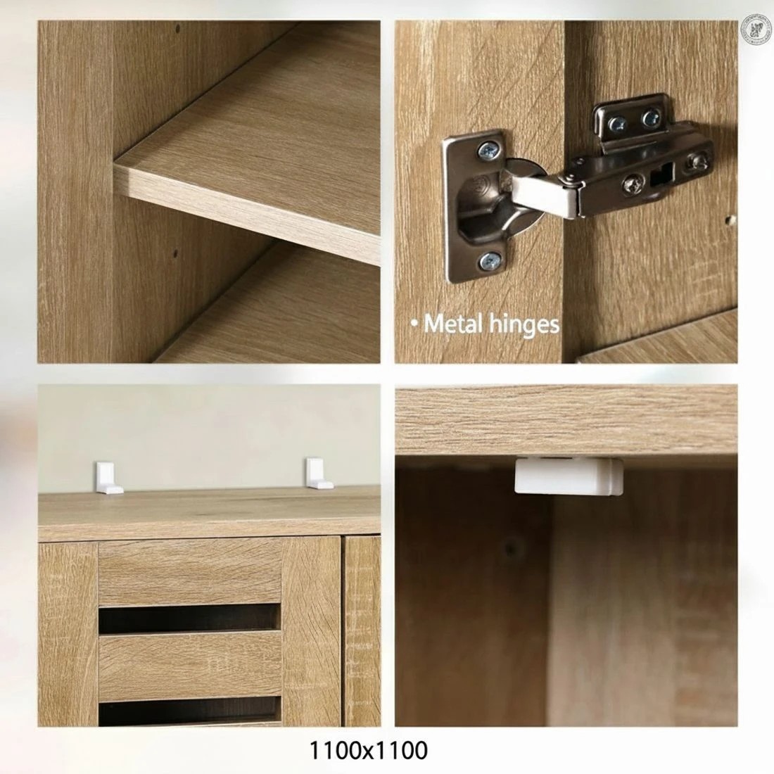 7 Artiss Shoe Rack Cabinet 20 Pairs 5-tier - Natural, 7 of 8