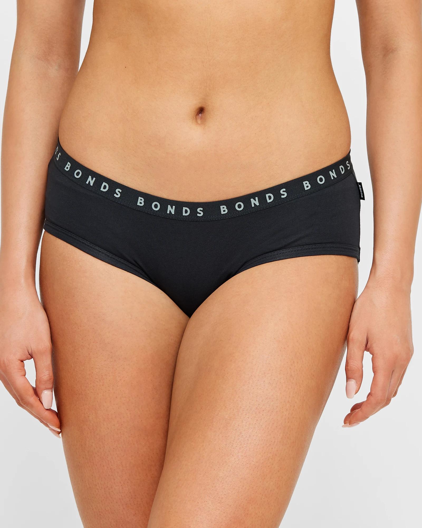 2 Womens Hipster Boyleg Briefs 2 Pack - Bonds BLACK, 2 of 4