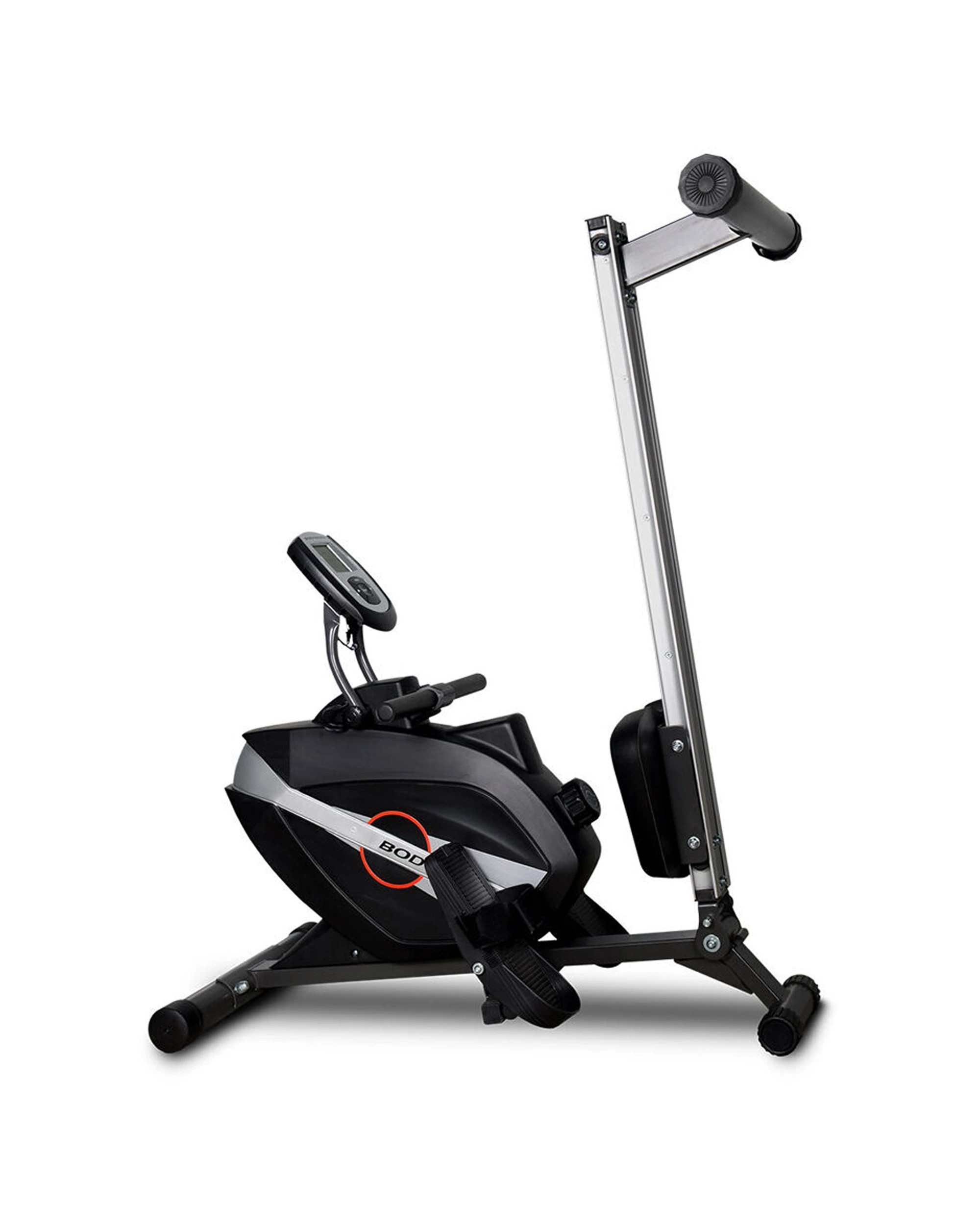 1 Bodyworx Manual Mag Rower Rowing Machine 8 Level Tension Transport Wheels - Black, 1 of 3