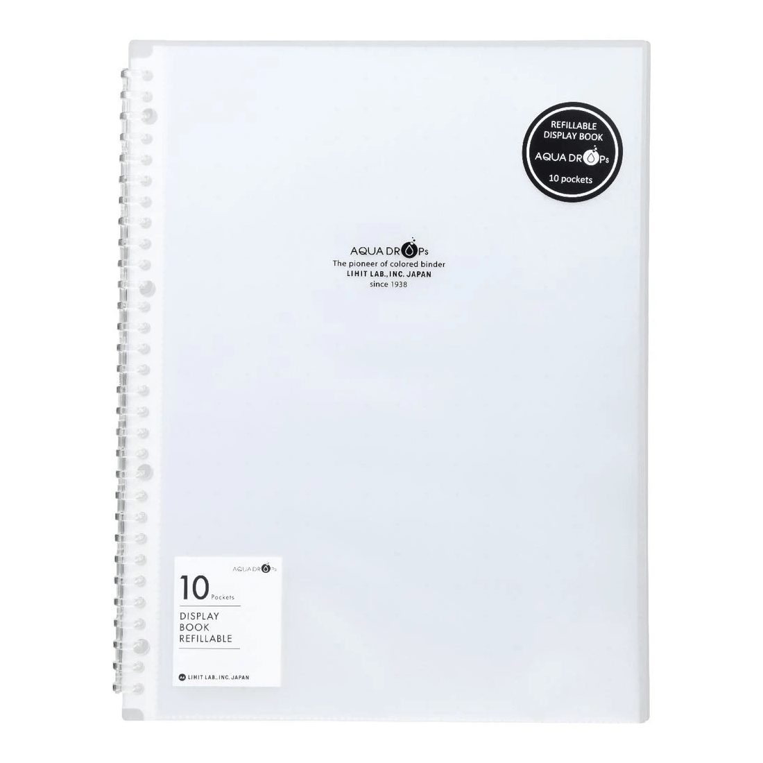 2 Aqua Drops Refillable Display Book A4 10 Pocket Clear, 2 of 5