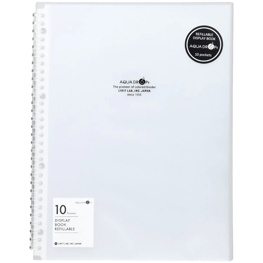 2 Aqua Drops Refillable Display Book A4 10 Pocket Clear, 2 of 5