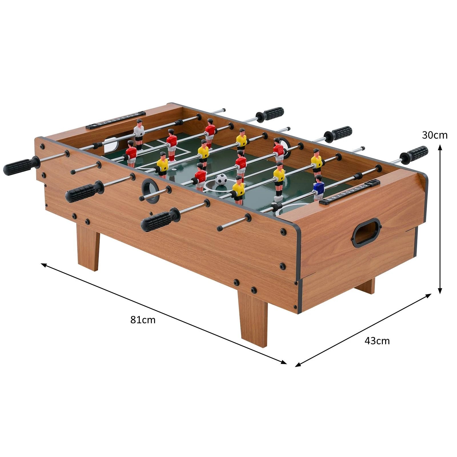 2 Costway 4 in 1 Combo Game Table Set Foosball Table w/Billiards Ping Pong Hockey & Complete Accessories - Brown, 2 of 2