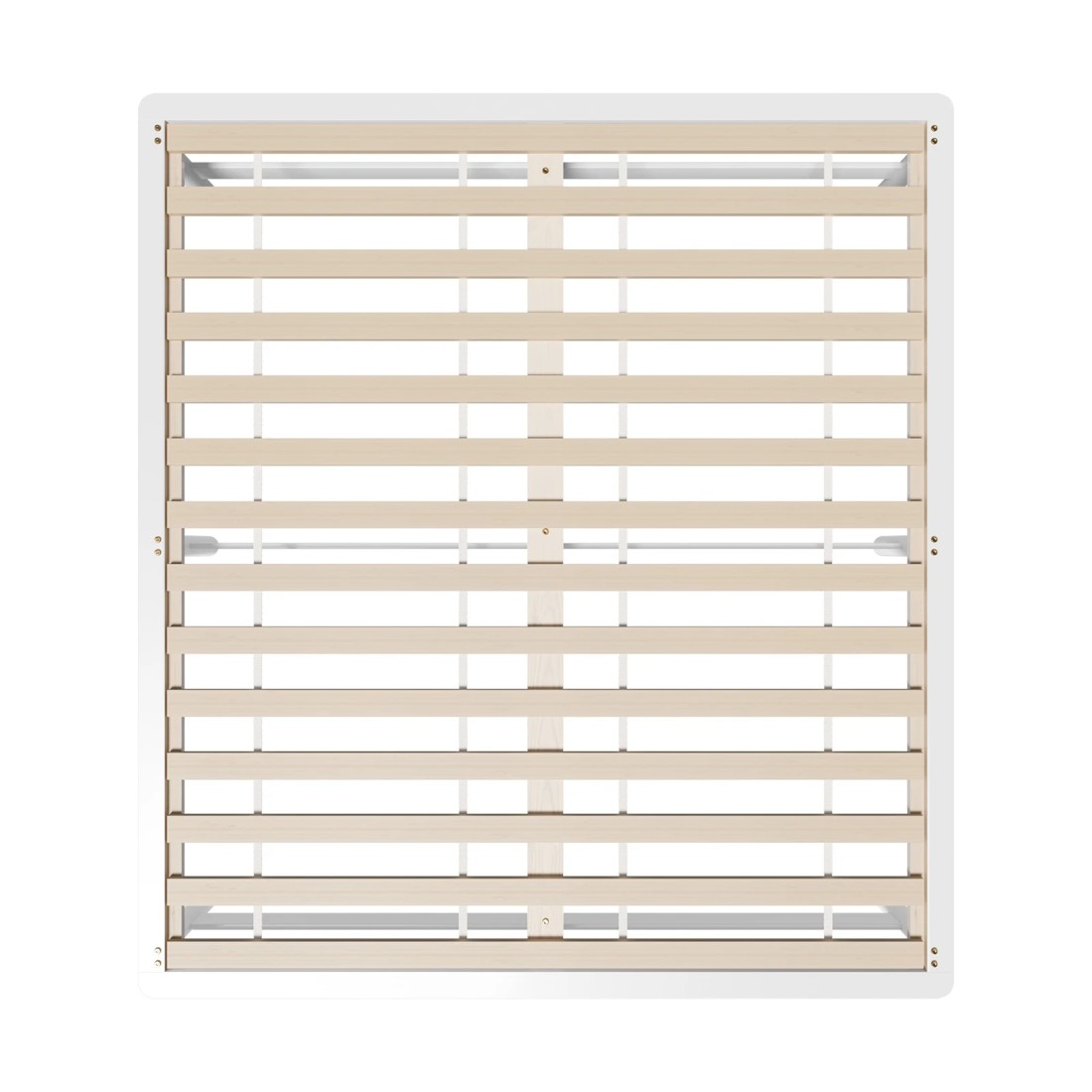 6 Oikiture Wooden Bed Frame King Size Base Platform Beds Solid Pine Wood
 - White, 6 of 10