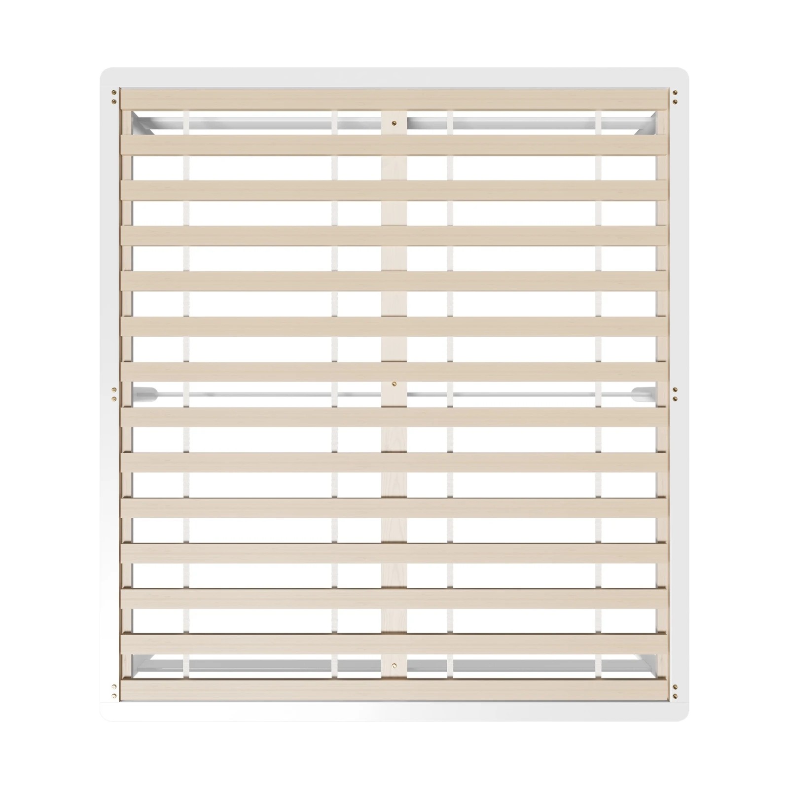 6 Oikiture Wooden Bed Frame King Size Base Platform Beds Solid Pine Wood
 - White, 6 of 10