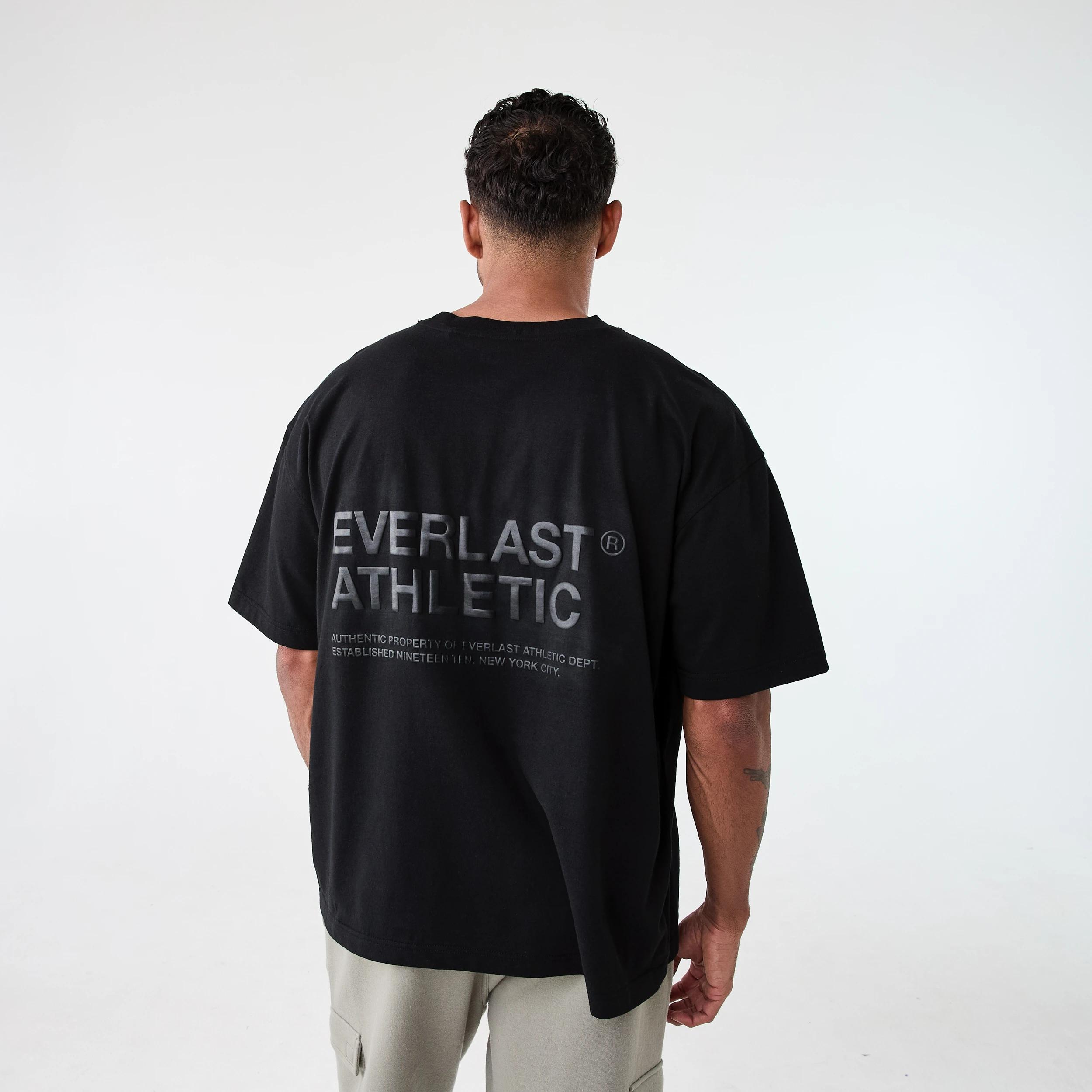3 Everlast Mens Athletic Crew Neck T-shirt EVERLAST BLACK, 3 of 8