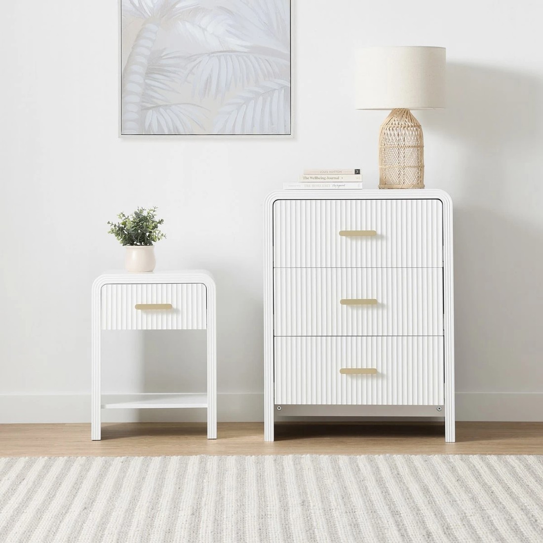 8 Linear 1 Drawer Bedside Table, 8 of 10