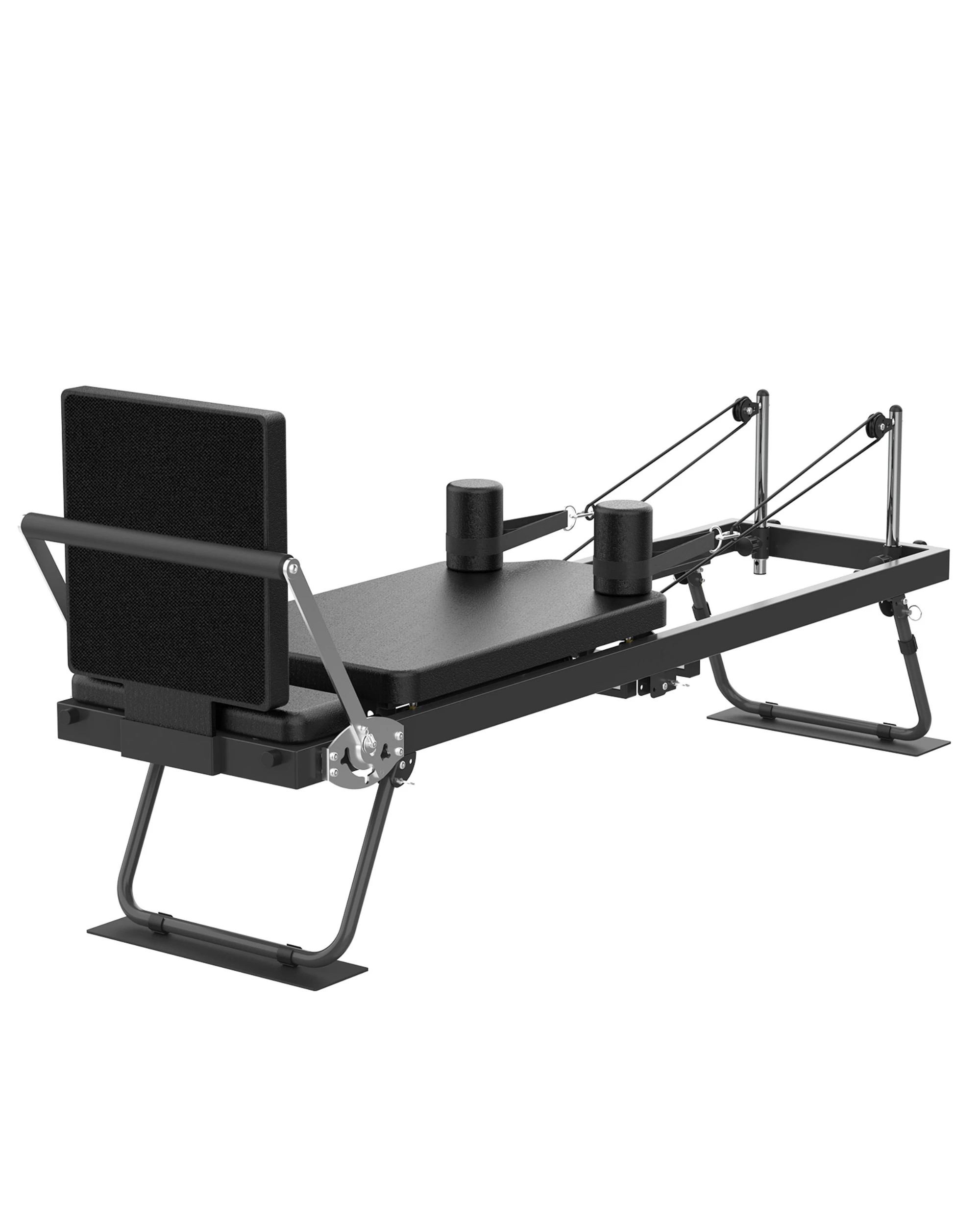 2 Advwin Foldable Pilates Exercise Machine with Jump Board & Reformer Box for Home, 120kg Capacity Black, 2 of 7