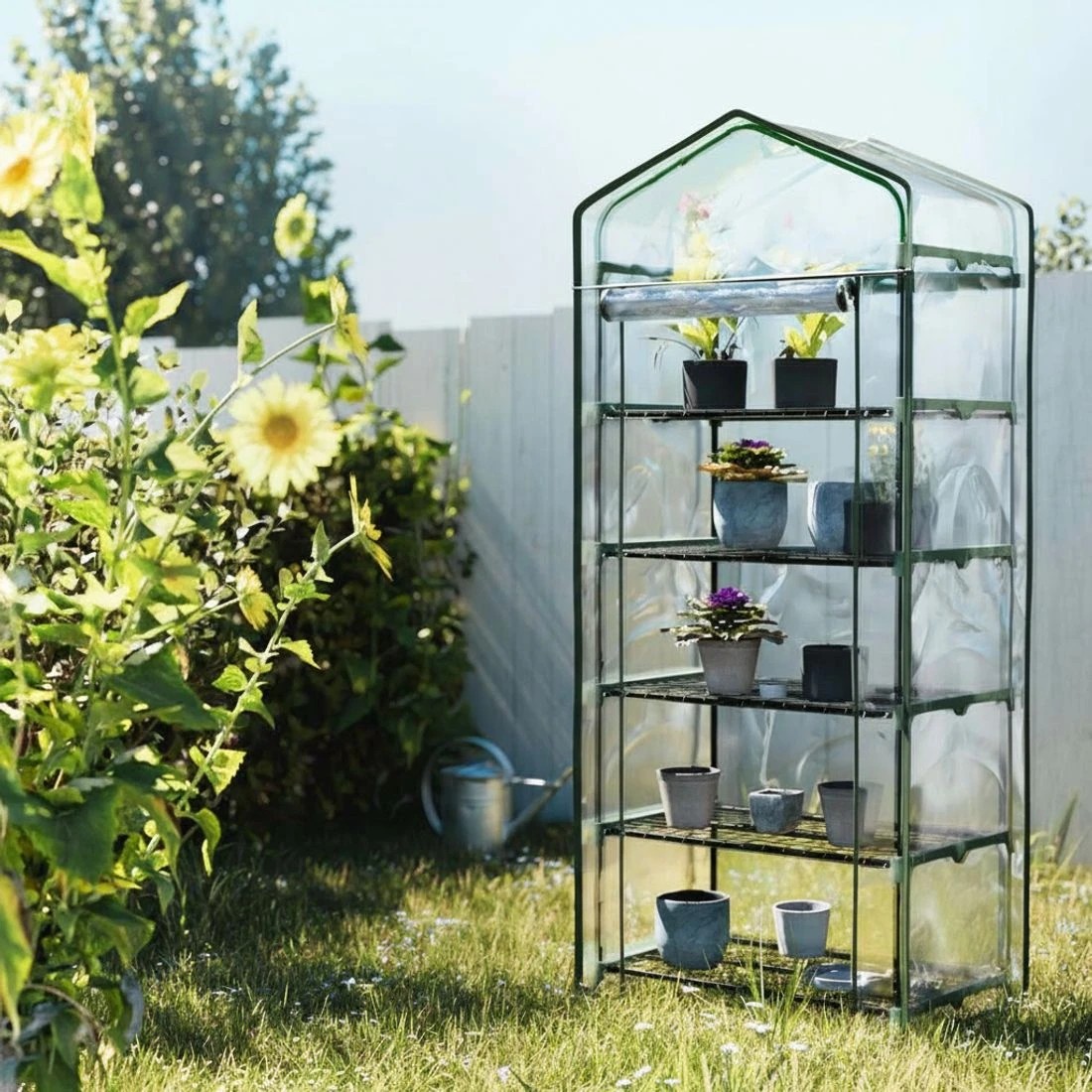 5 Green Fingers Greenfingers Greenhouse 5 Tiers Mini Green House Garden Bed Planter Box - Clear, 5 of 5