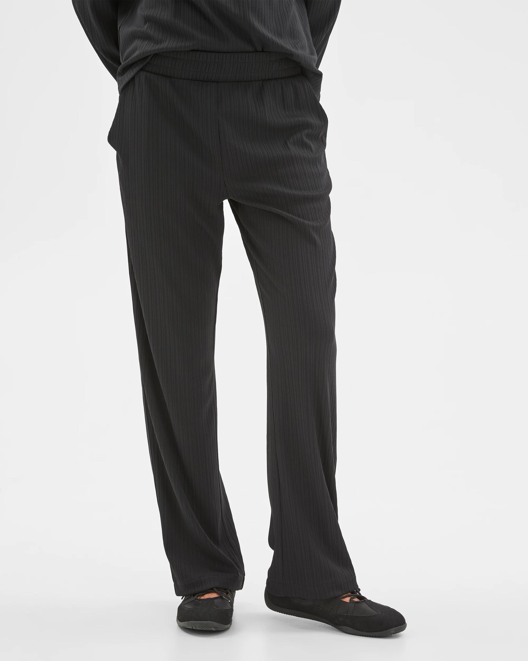 3 Target Active Wide Leg Plisse Pants BLACK, 3 of 6