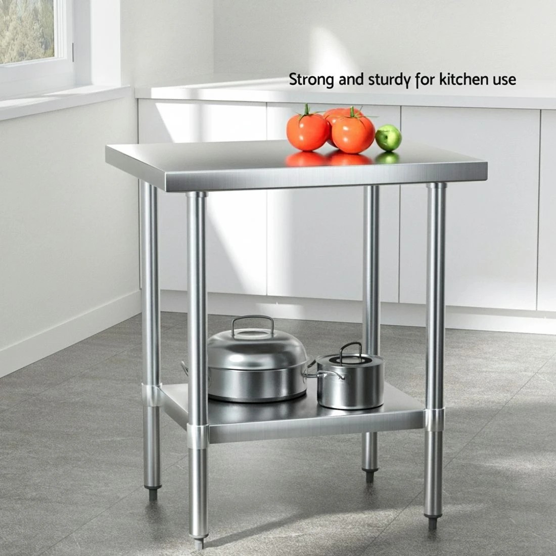 5 Cefito Stainless Steel Kitchen Bench Work Table 610 x760MM 430 - Silver, 5 of 6