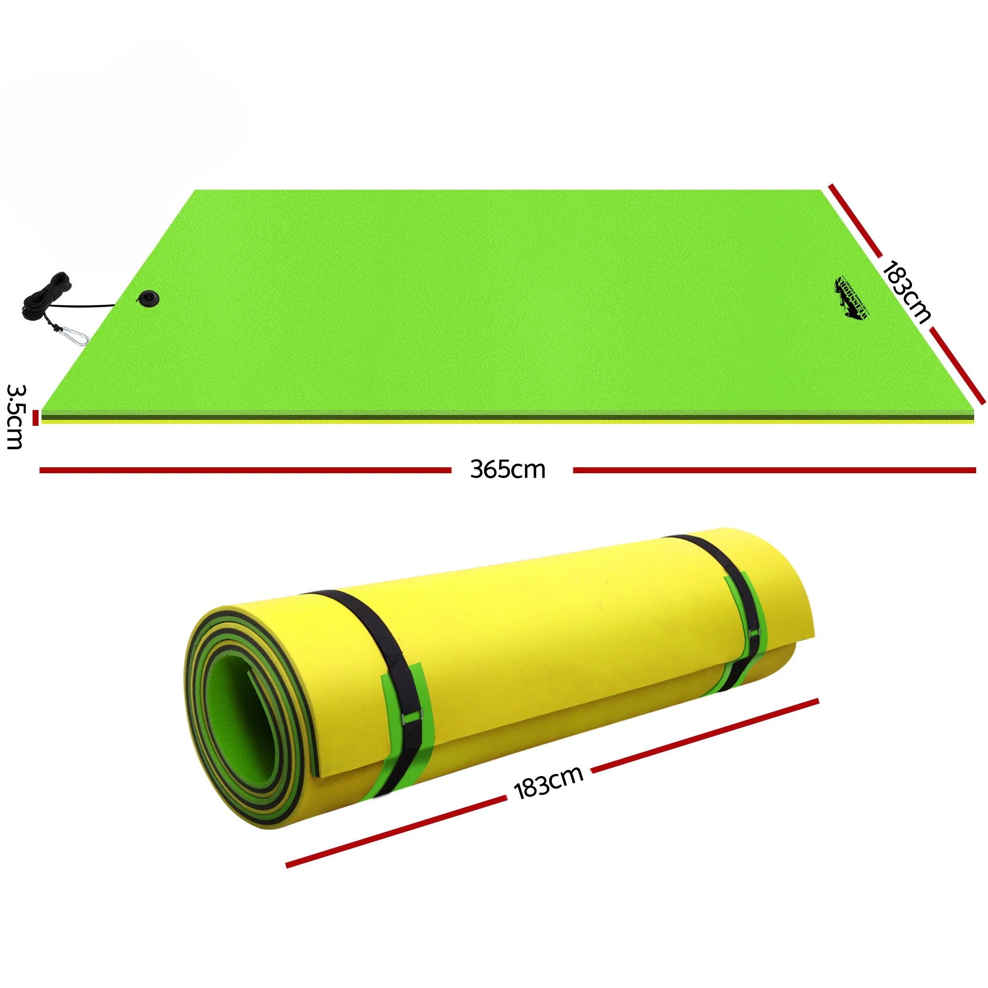 1 Weisshorn Floating Water Mat 3.5x1.8m Foam Pad Swimming Pool Island - Multi, 1 of 6