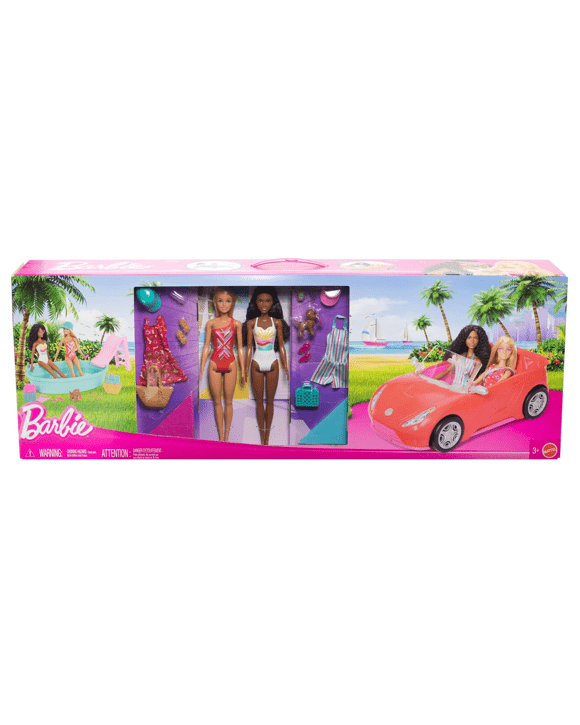 Barbie Convertible Toy Car Playset