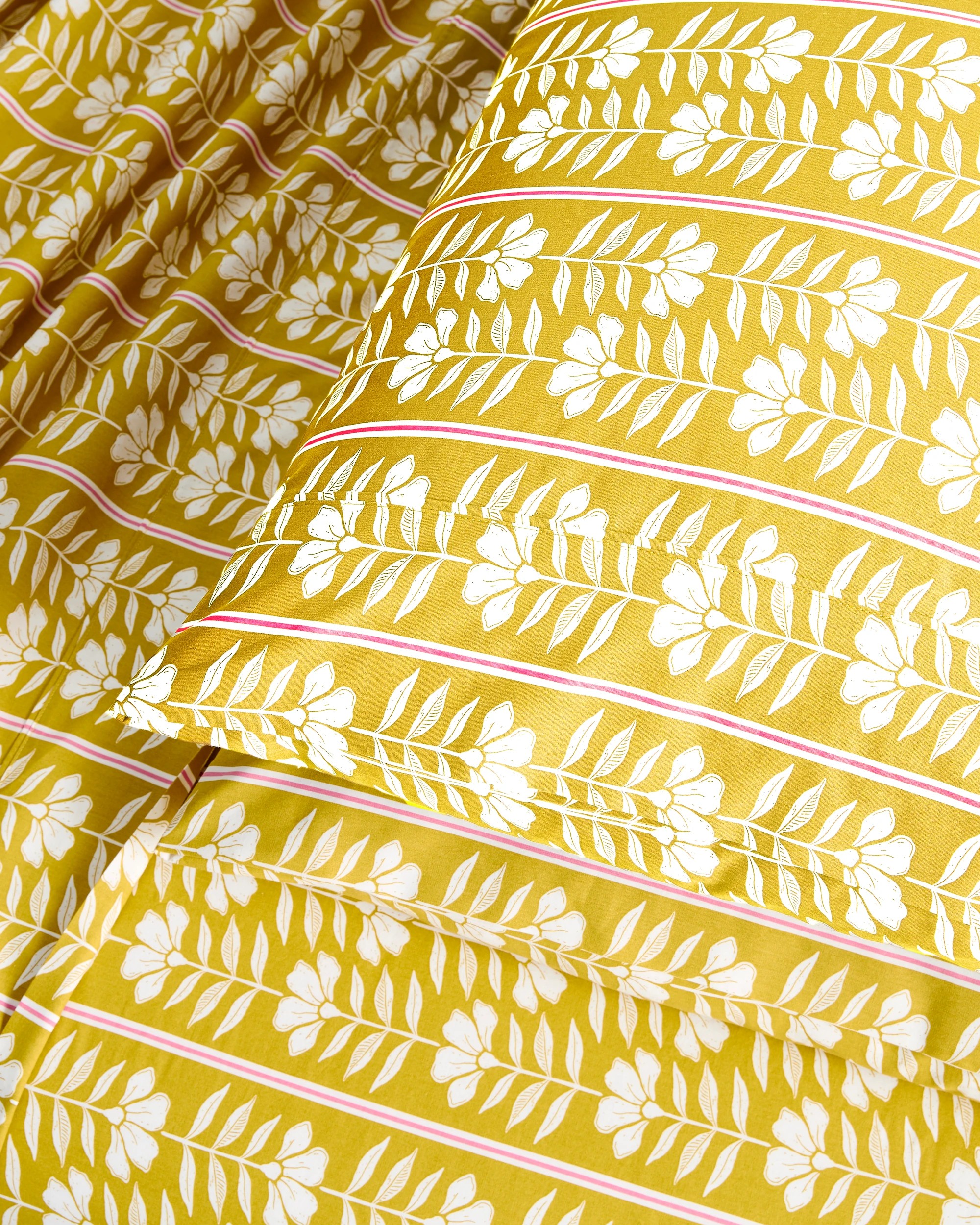2 Target Botanica Printed Australian Cotton Sheet Set - Queen Bed - Yellow, 2 of 3